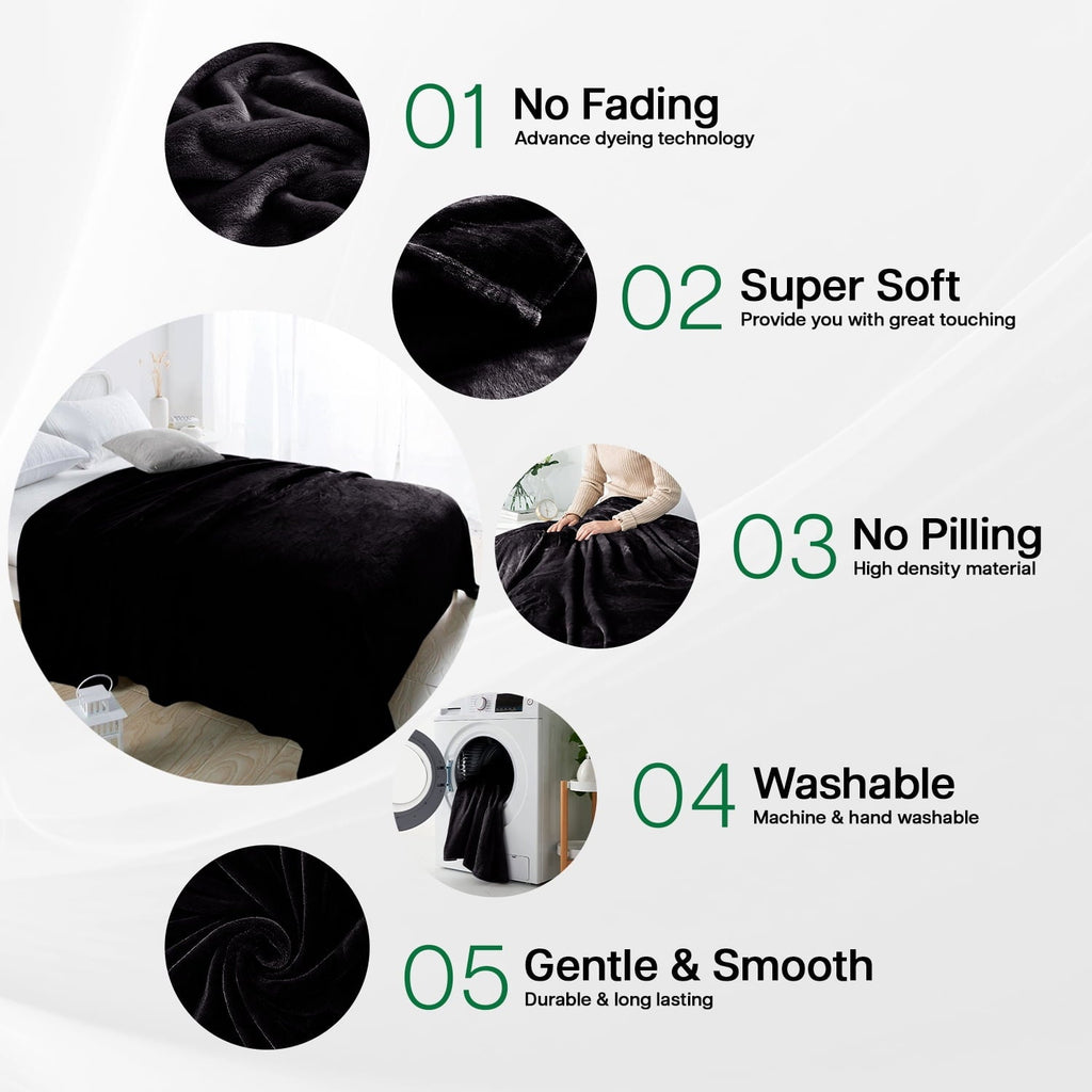 Lightweight Warm Microplush Fleece Blanket Cozy for Bed and Throw Cozy for Bed and Throw 310 GSM Soft Microfiber Lightweight Warm Fluf... - Luxury Knitted Decorative Throw Blanket with Fringes Detail