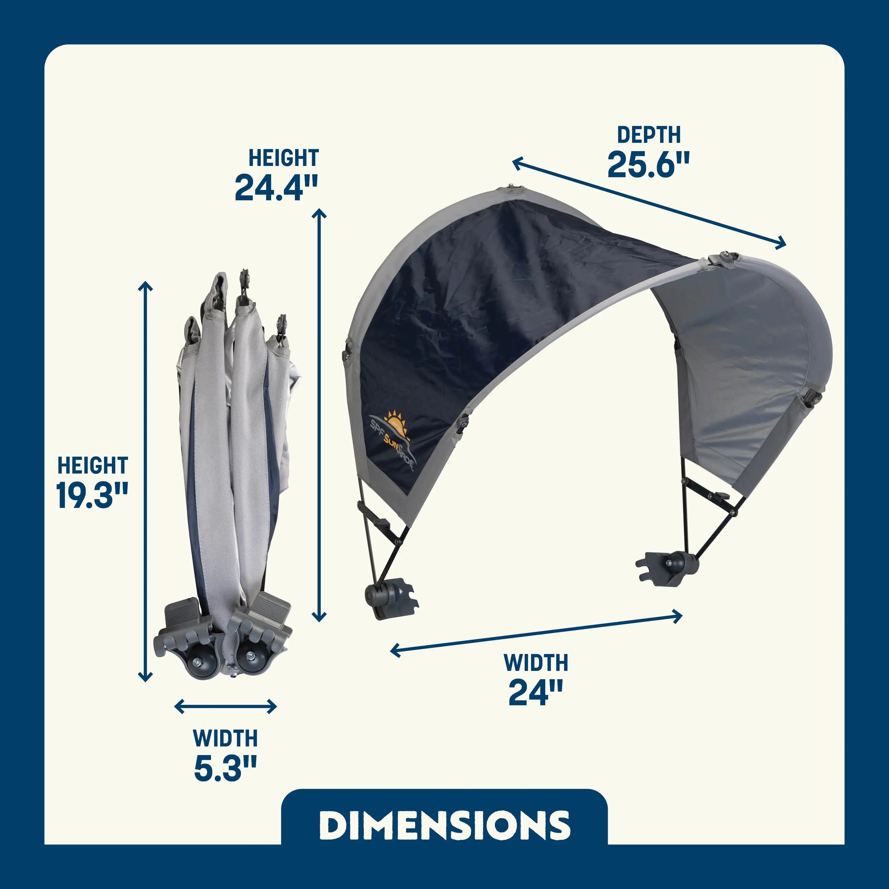Instant Pop-Up SunShade Accessory - Choice 361 - Instant Sunshade Umbrella for Tailgating Detail