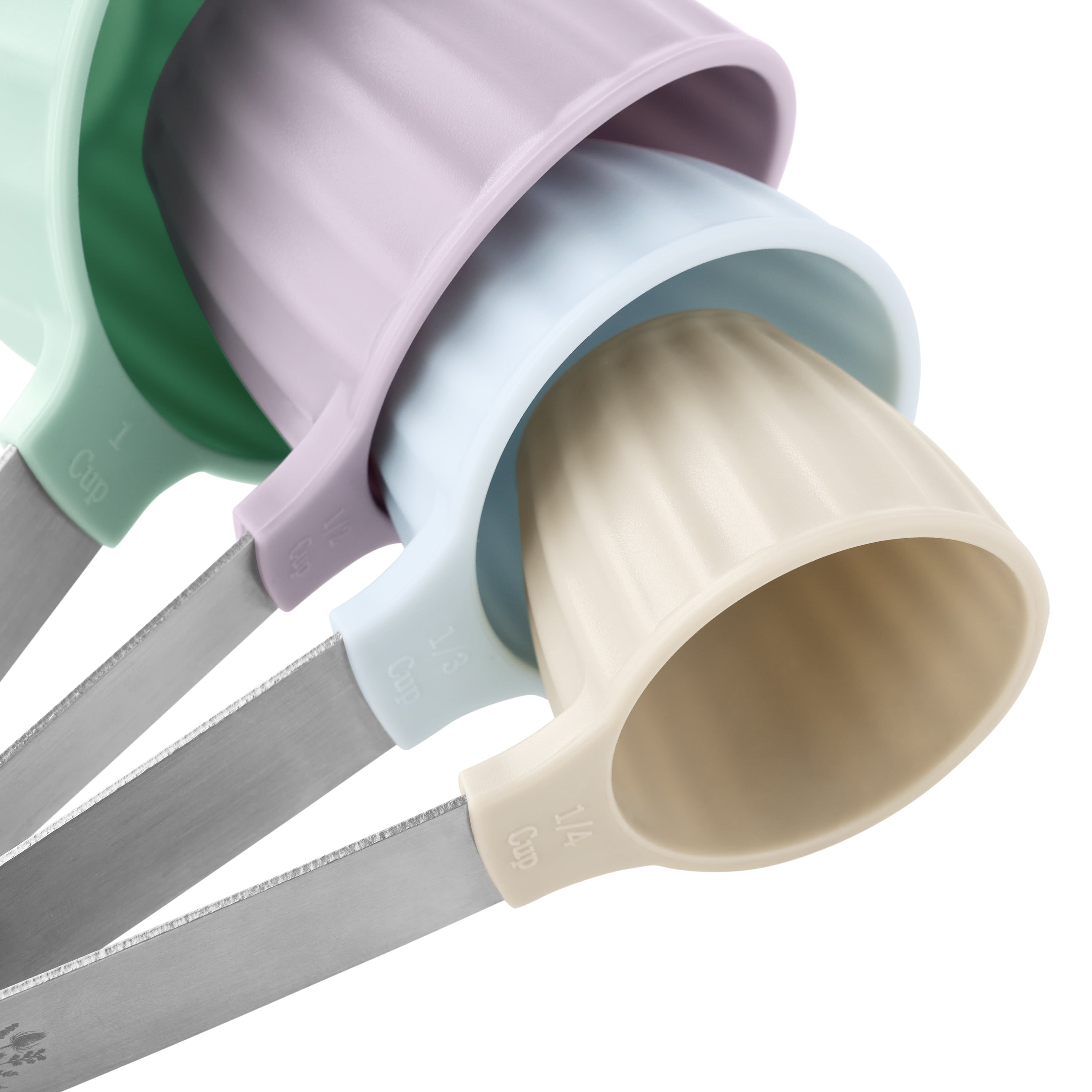 Innovative 8-Piece Plastic Measuring Cup and Spoon Set, Multicolor - Premium Stainless Steel Garlic Presser & Peeler Detail