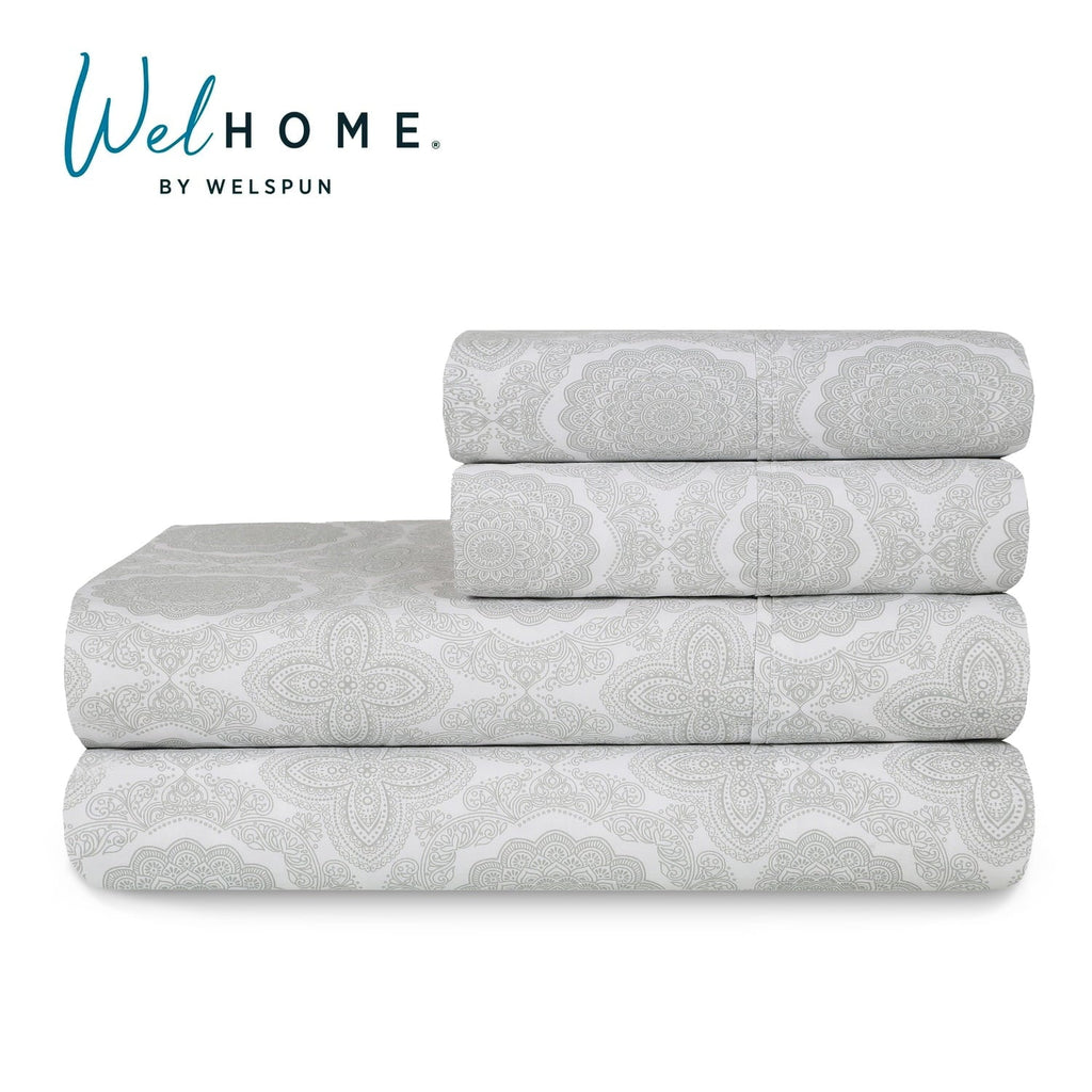 Premium Egyptian Cotton 100% Cotton Queen Sheets Set, 4 Piece Bed Sheets Set with HeiQ Fresh, Percale Weave, Hotel Luxury, Ultra Soft Sheets ... - Premium Ultra-Soft Pillowcase Pair for Sleeping Detail
