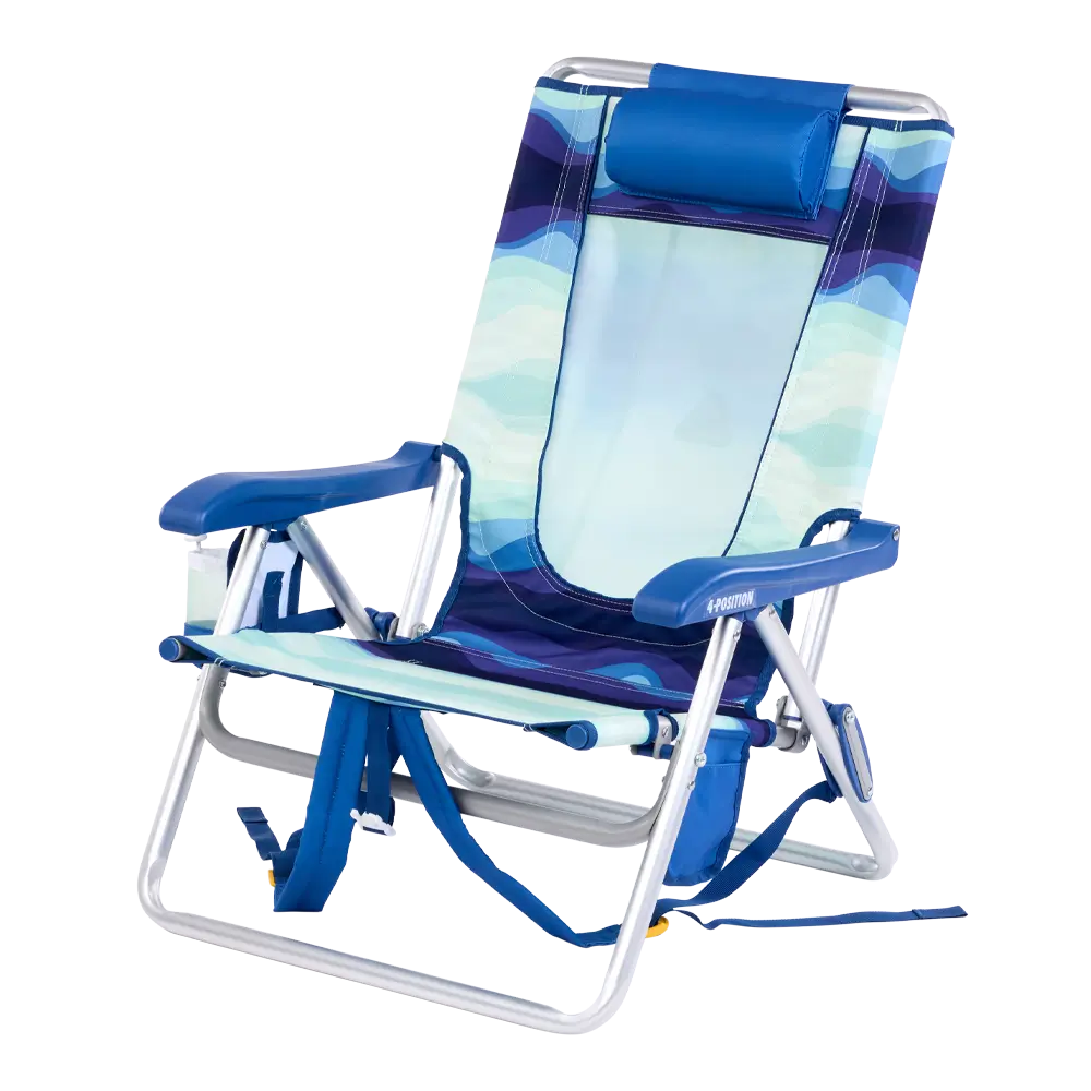 Rust-Resistant Aluminum Backpack Beach Chair - Choice 709 - Rust-Resistant Aluminum Sand-Friendly Lounge Chair Detail