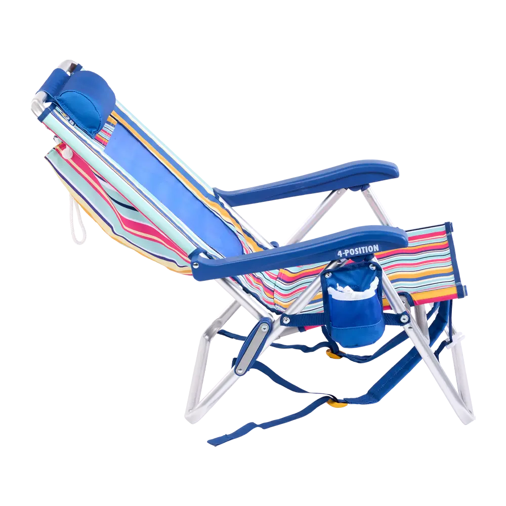 Rust-Resistant Aluminum Backpack Beach Chair - Choice 709 - Rust-Resistant Aluminum Sand-Friendly Lounge Chair Detail