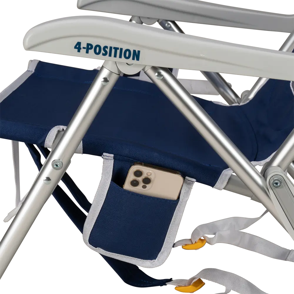 Rust-Resistant Aluminum Backpack Beach Chair - Choice 709 - Rust-Resistant Aluminum Sand-Friendly Lounge Chair Detail