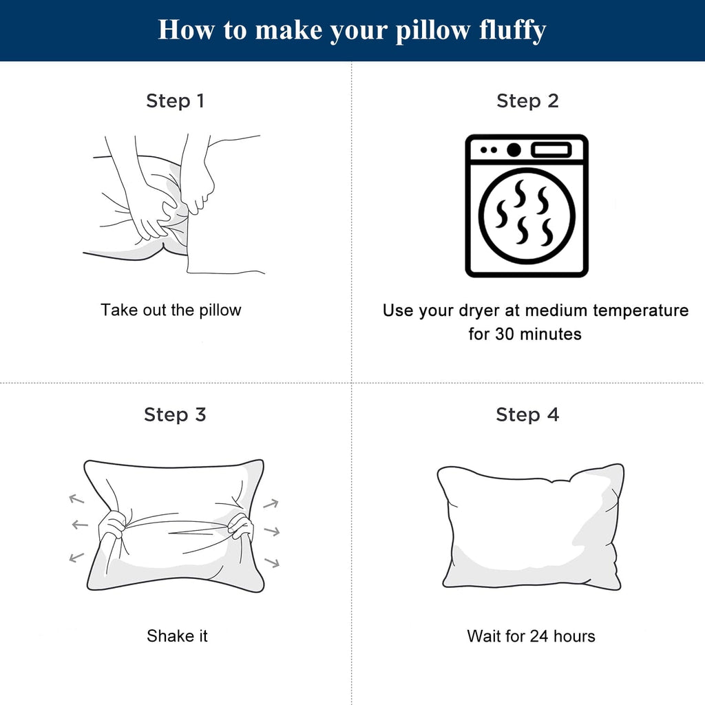 Fluffy Shredded Bed Pillows 2 Pack Down Alternative Pillows for Bed Queen Size Set of 2 Soft Hotel Collection Gusseted Cooling Pillow... - Decorative Throw Pillow Cushion for Sofa & Bed Detail