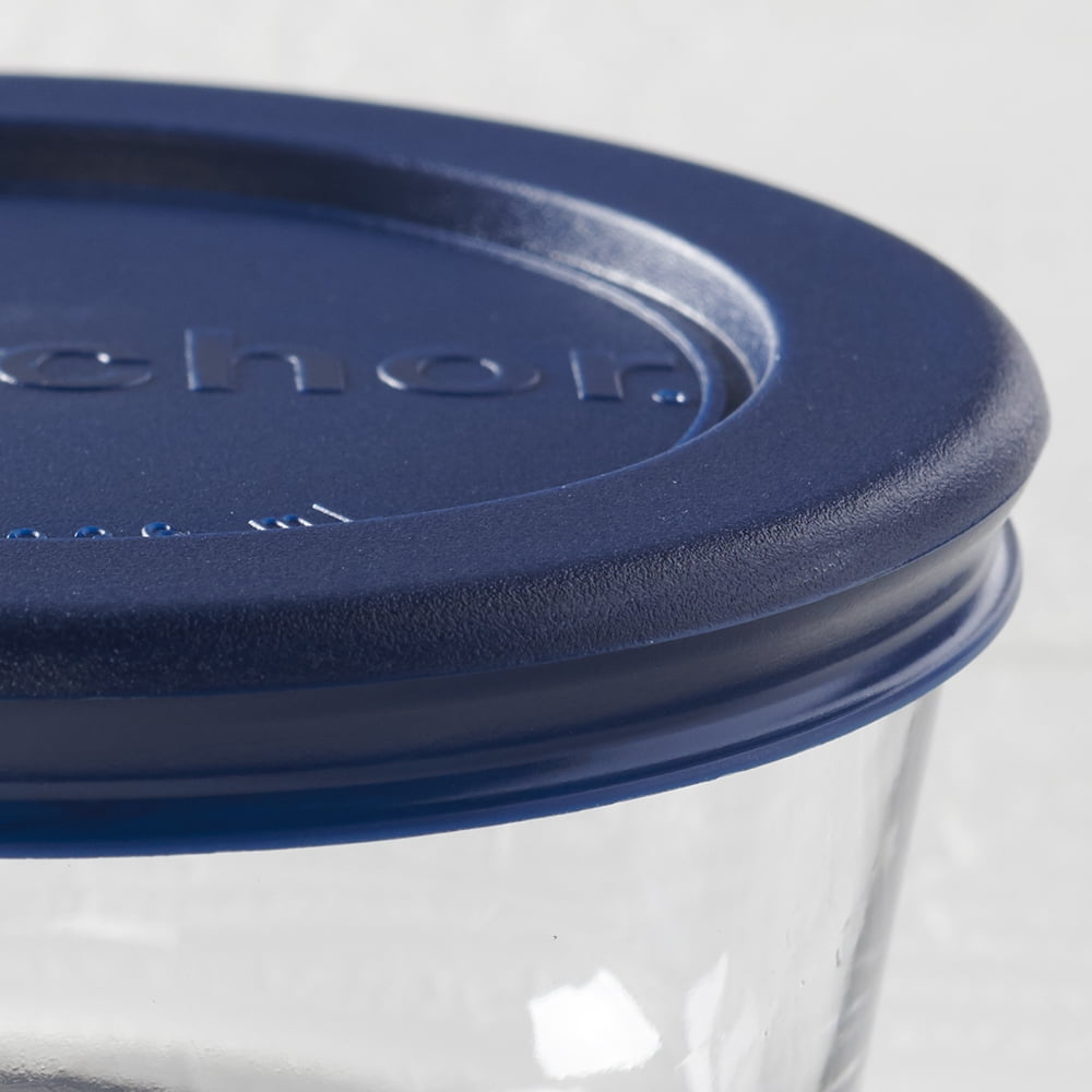 Deliciously Squishy Glass Food Storage Containers with Lids, 1 Cup Round, Set of 4 - Deliciously Soft Cupcake Sensory Glob Detail