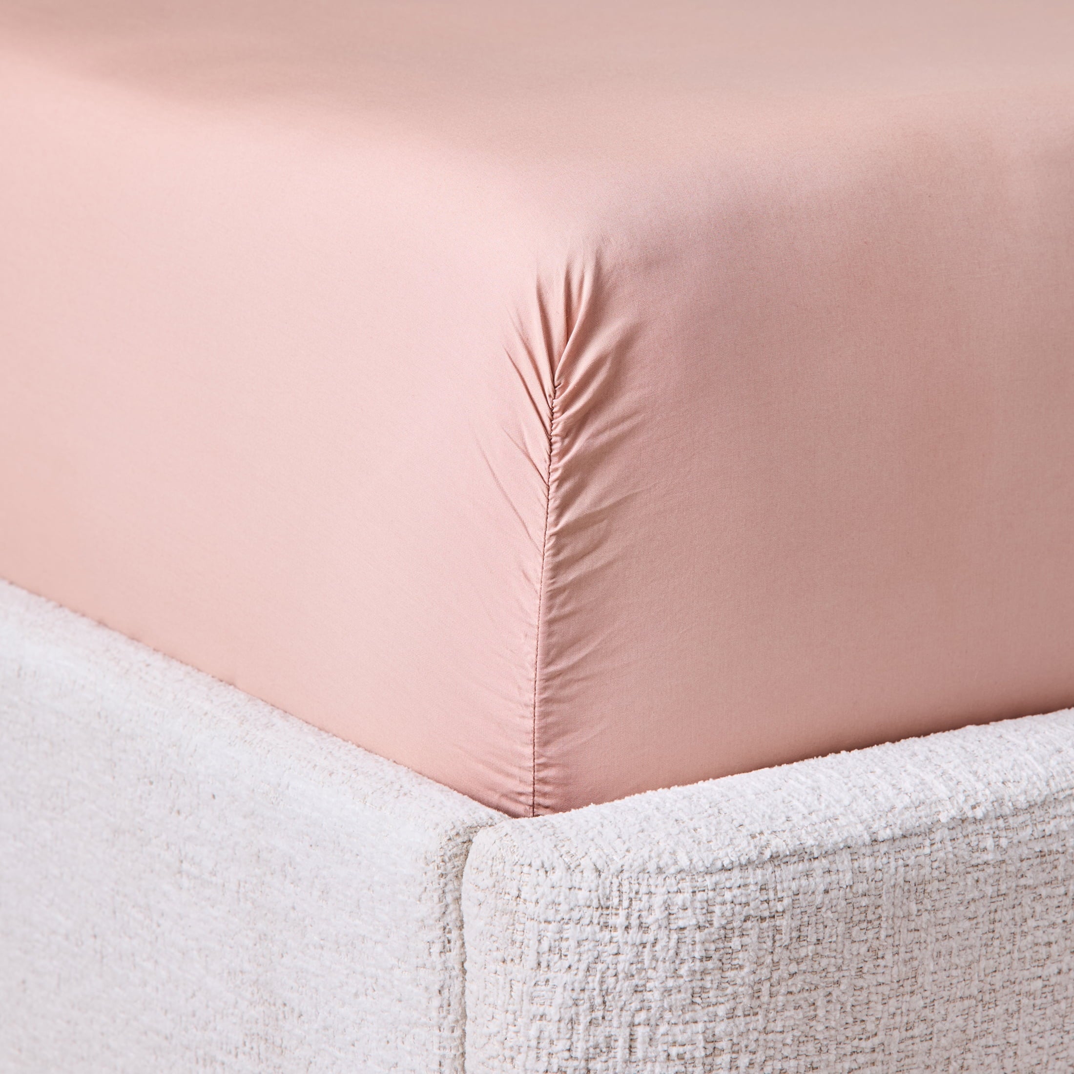 Premium Egyptian Cotton 300 Thread Count Cotton Percale 3-Piece Antique Blush Bed Sheet Set, Twin - Luxury Bed Sheet Set with Deep Pockets Detail