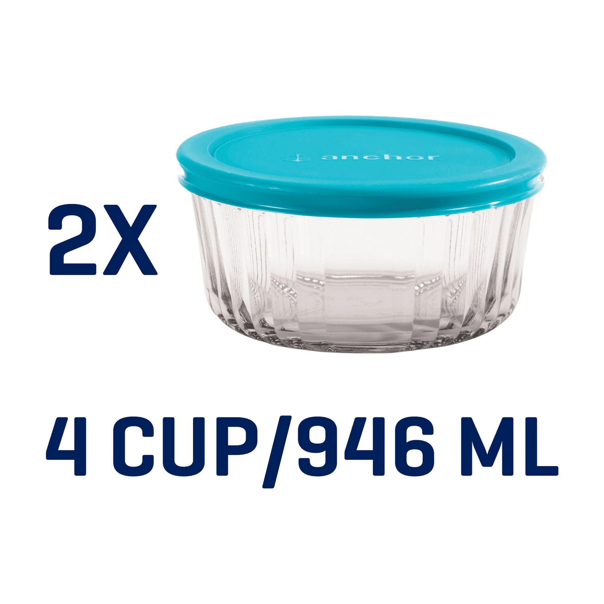 Deliciously Squishy Glass Food Storage Container with Lids, 4 Cup Round, Set of 2 - Squishy Dohnut Sweet Treat Shaped Stress Toy Detail