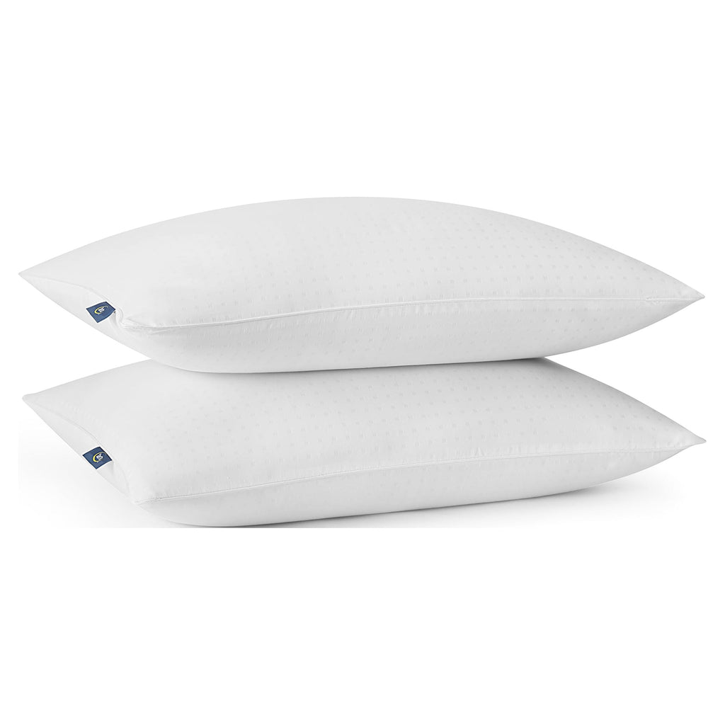 Orthopedic Support pedic No-Go-Flat Bed Pillow, Standard/Queen, 2 Pack - Decorative Throw Pillow Cushion for Sofa & Bed Detail