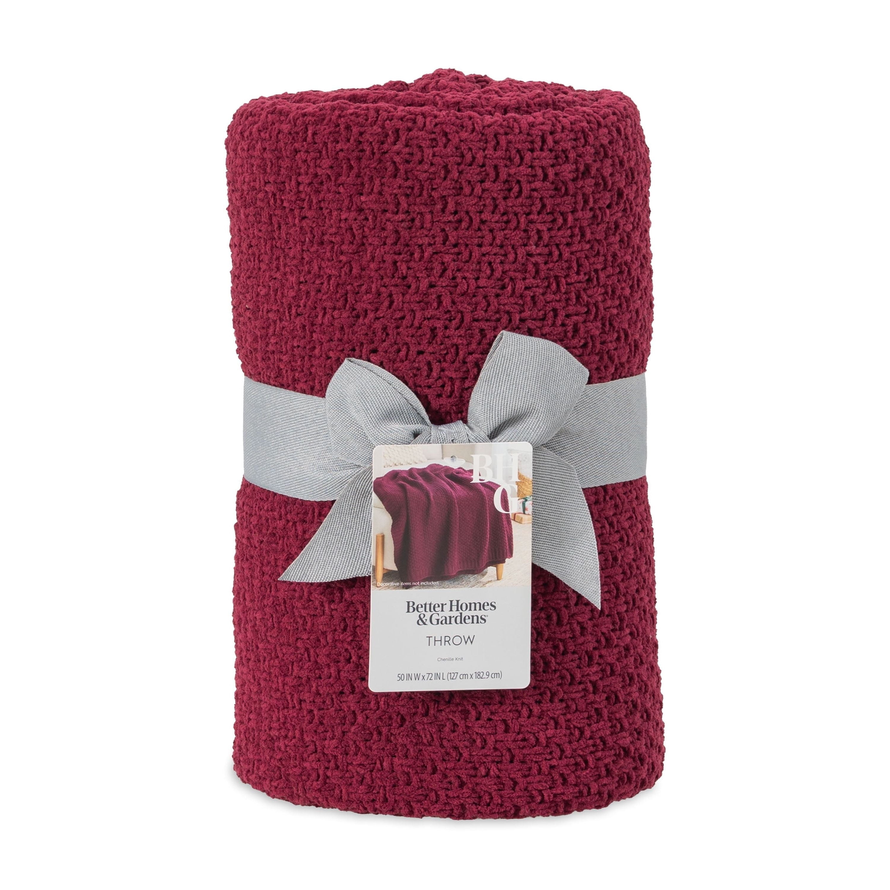 Reversible Sherpa Chenille Knit Super Soft Oversized Throw Blanket, Merlot Wine - Cozy Fleece Throw Blanket for Couch & Bed Detail