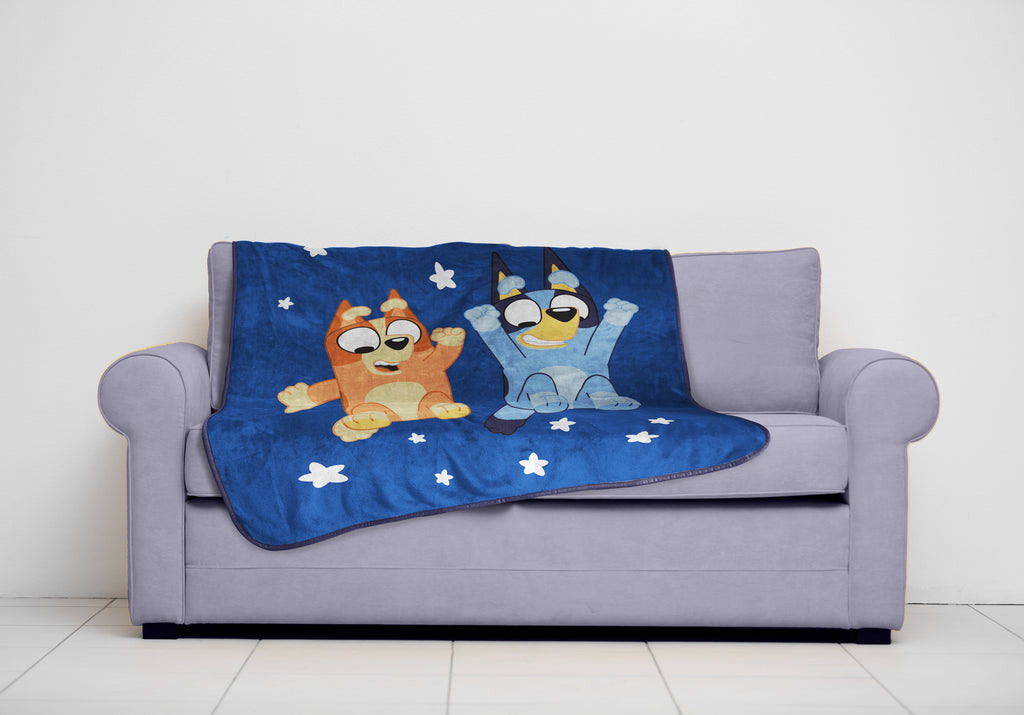 Super Soft Flannel In The Dream Kids Throw Blanket, 46 x 60, Microfiber, Blue, BBC Studios Ages 1+ - Lightweight Plush Warm Blanket for All Seasons Detail