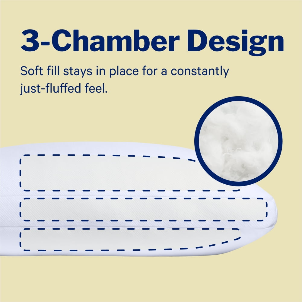 Ergonomic Memory Foam Sleep Essential Cooling Pillow, Standard - Decorative Throw Pillow Cushion for Sofa & Bed Detail