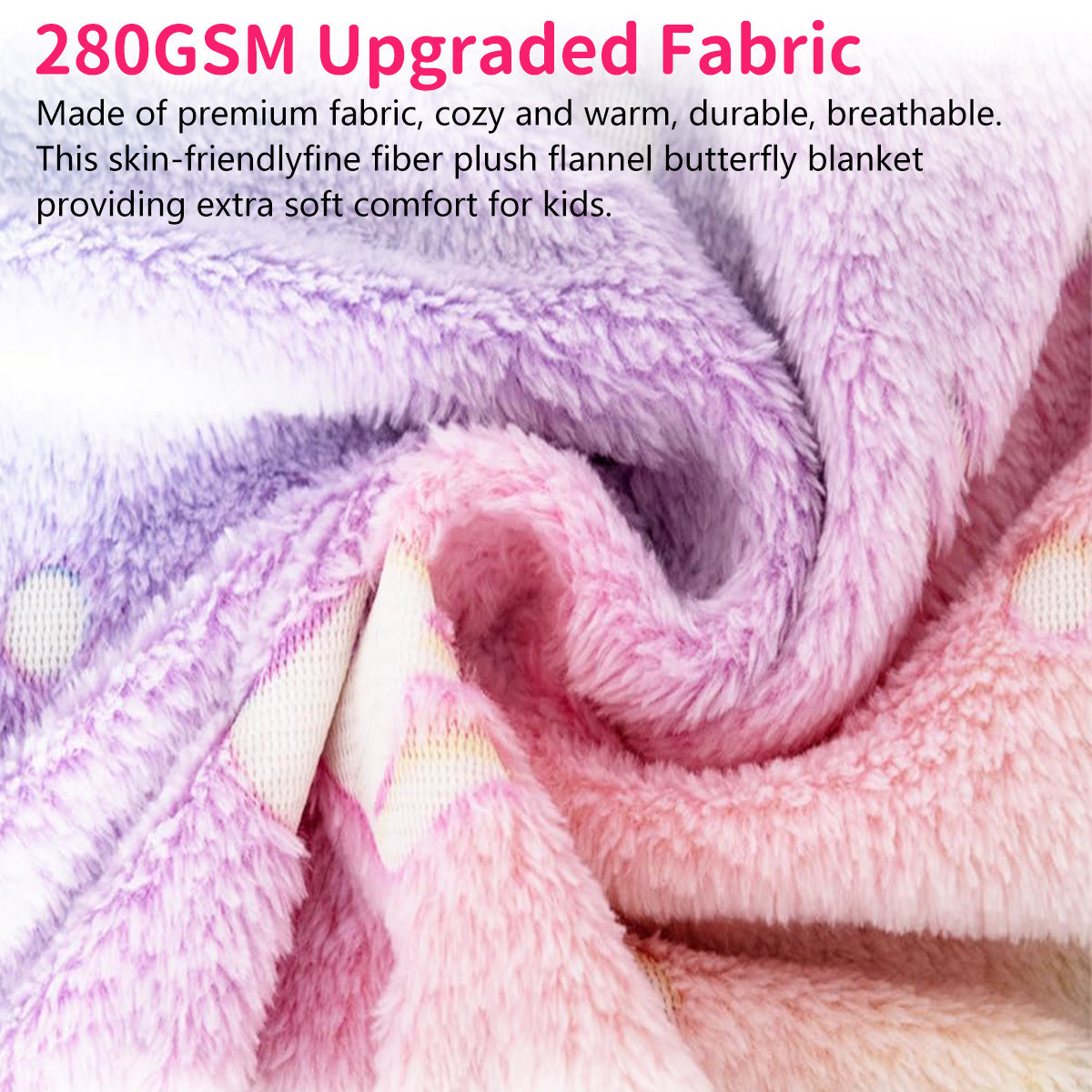 Reversible Sherpa Glow in The Dark Pony Blanket for Kids, 50"x60" Soft Cozy Luminous Flannel Blanket, Christmas Birthday Gift for Girls... - Super Soft Reversible Sherpa Flannel Blanket Detail