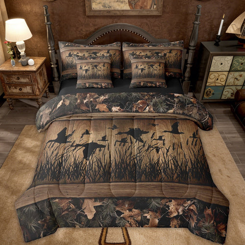 All-Season 7 Piece Camo Mallard Duck Comforter Set With Sheets Men Rustic Farmhouse Cabin Bed In A Bag Full,Hunting Woodland Duc... - Hypoallergenic Ultra-Fluffy Quilt for Winter - Default Title