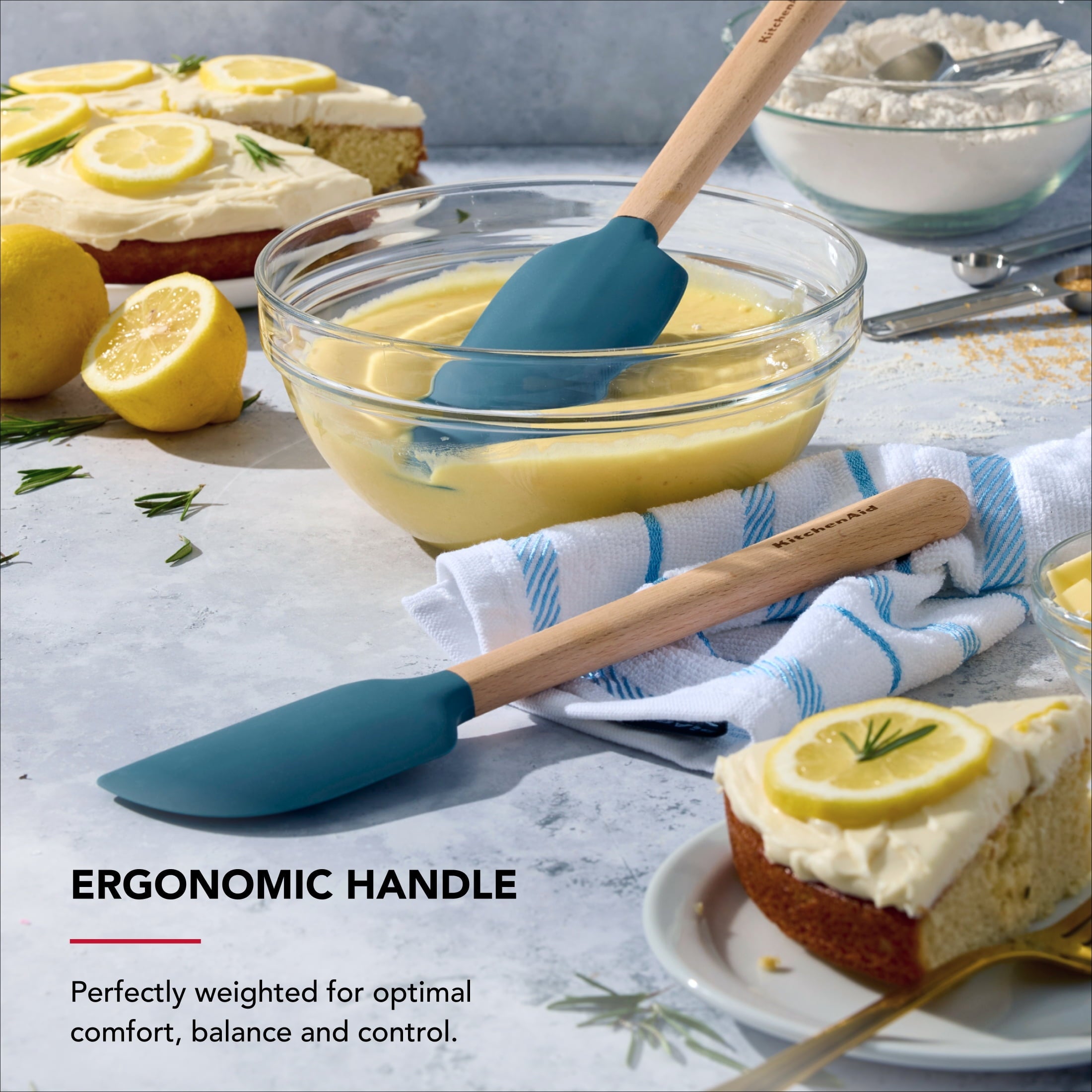 Durable Steel 2-Piece Silicone Mixing Spatula and Scraper Set for Cooking, Agave - Heavy Duty Stainless Steel Kitchen Shears Detail