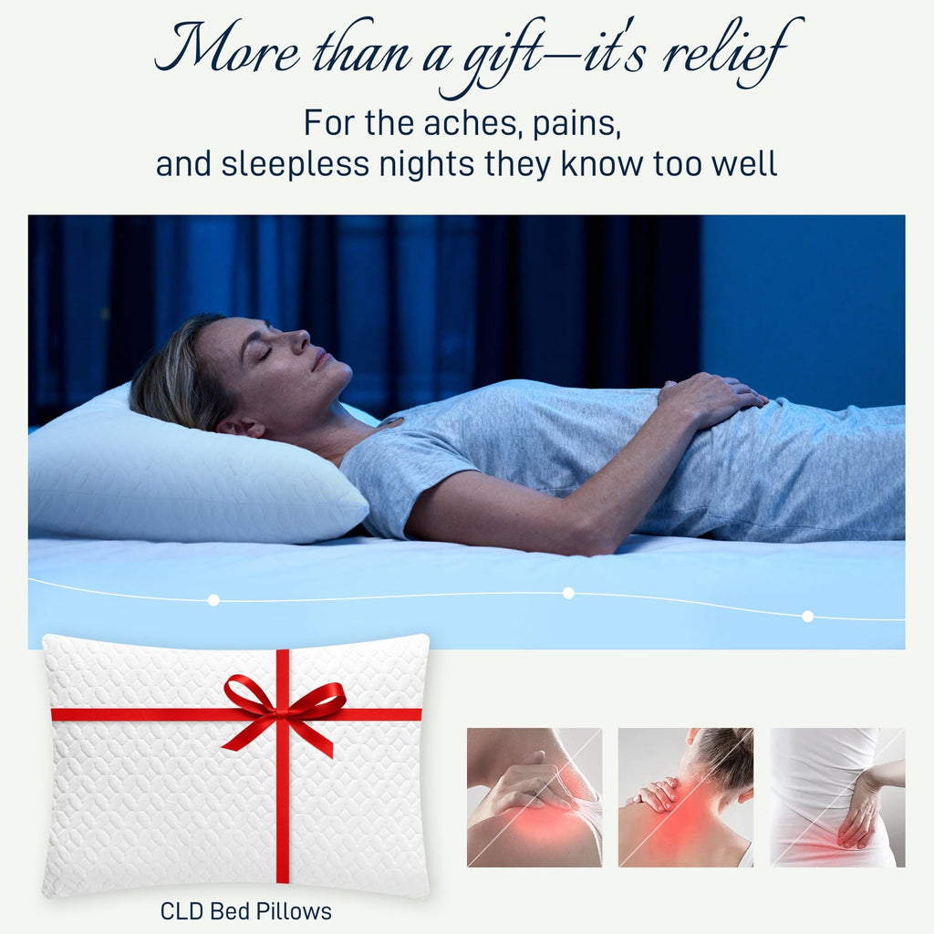 Ergonomic Memory Foam Bed Pillows Cross Cut Memory Foam For Sleeping,Queen Size Bedding Pillow(White), Original Pillow for Sleeping，Adjusta... - Decorative Throw Pillow Cushion for Sofa & Bed Detail