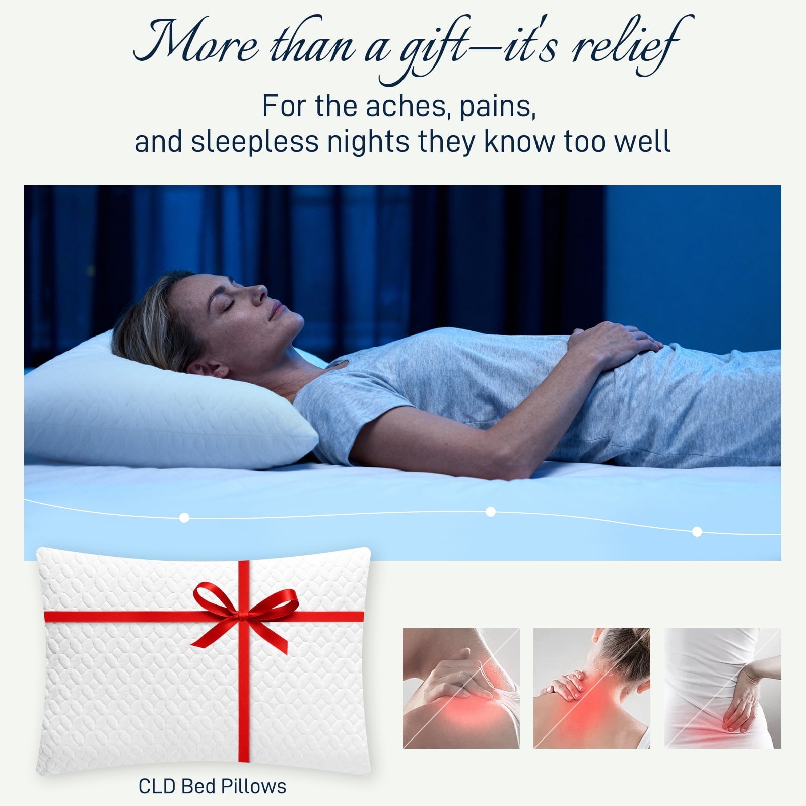 Ergonomic Memory Foam Bed Pillows Cross Cut Memory Foam For Sleeping,Queen Size Bedding Pillow(White), Original Pillow for Sleeping，Adjusta... - Decorative Throw Pillow Cushion for Sofa & Bed Detail