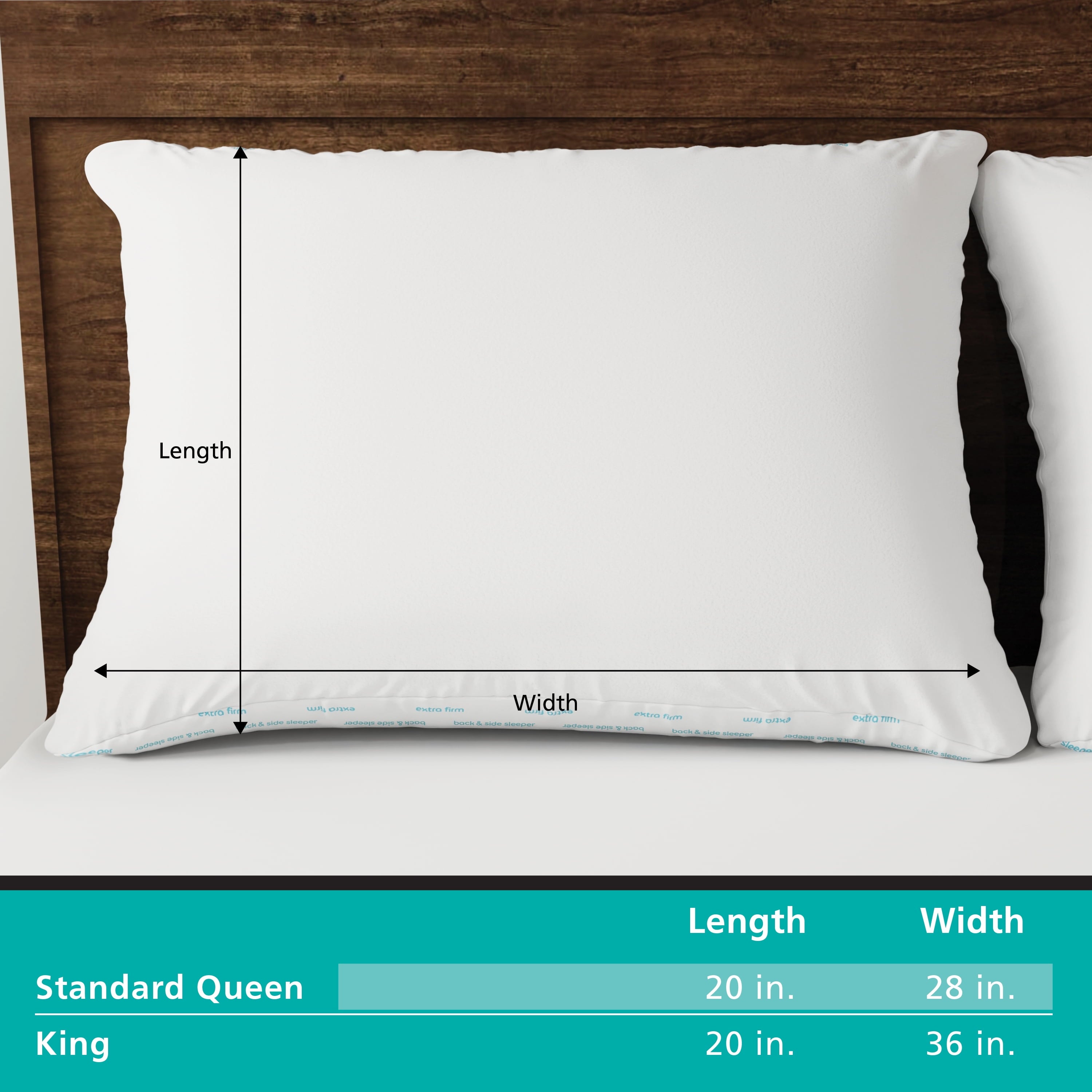 Fluffy Shredded Back & Side Sleeper Bed Pillow, Standard/Queen - Extra Firm Support - Hotel Quality Plush Sleeping Pillows Detail