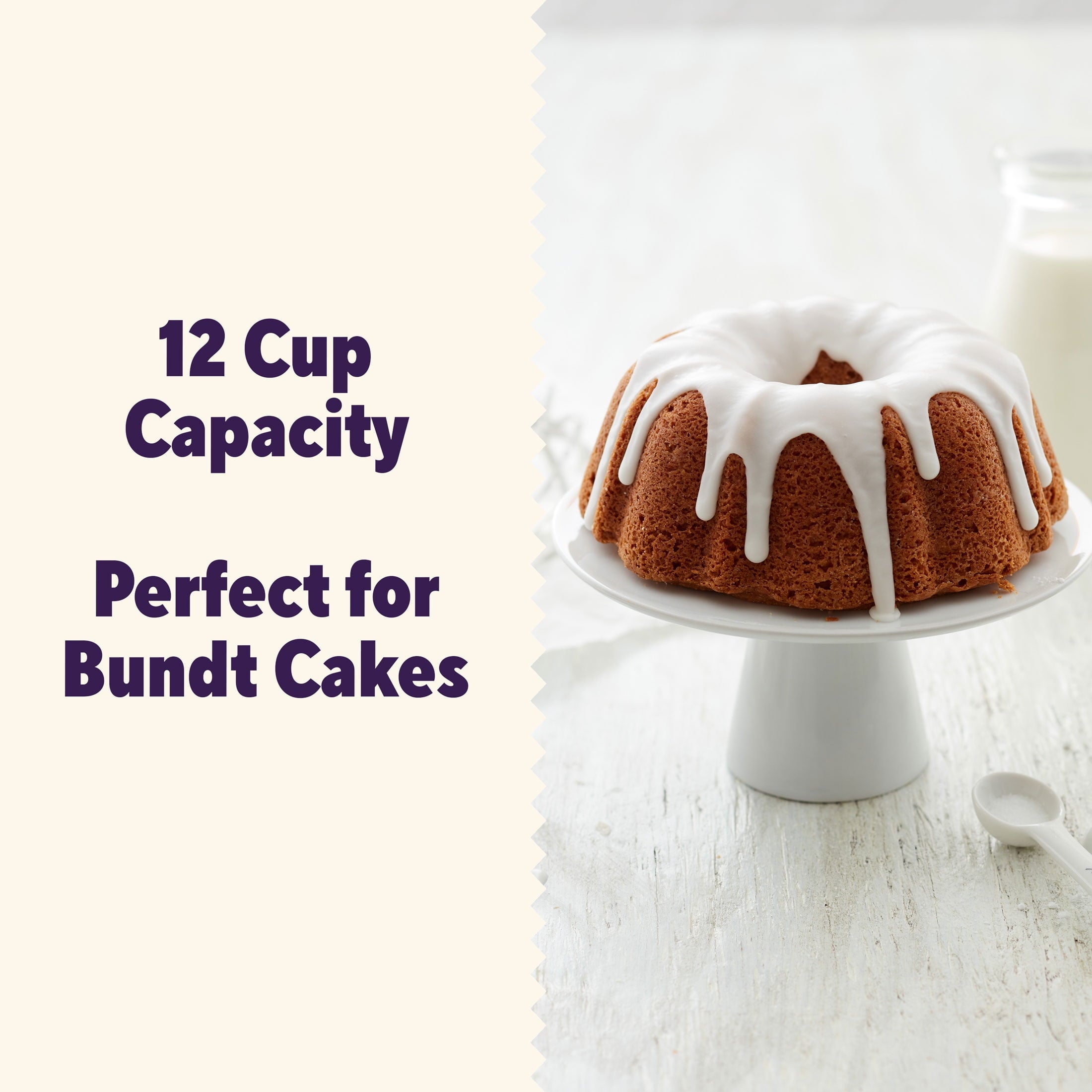 Time-Saving Everyday Non-Stick Bundt Cake Pan 9.51" Fluted Tube Baking Pan, Packaging May Vary - Innovative Kitchen Helper for Modern Cooking Detail