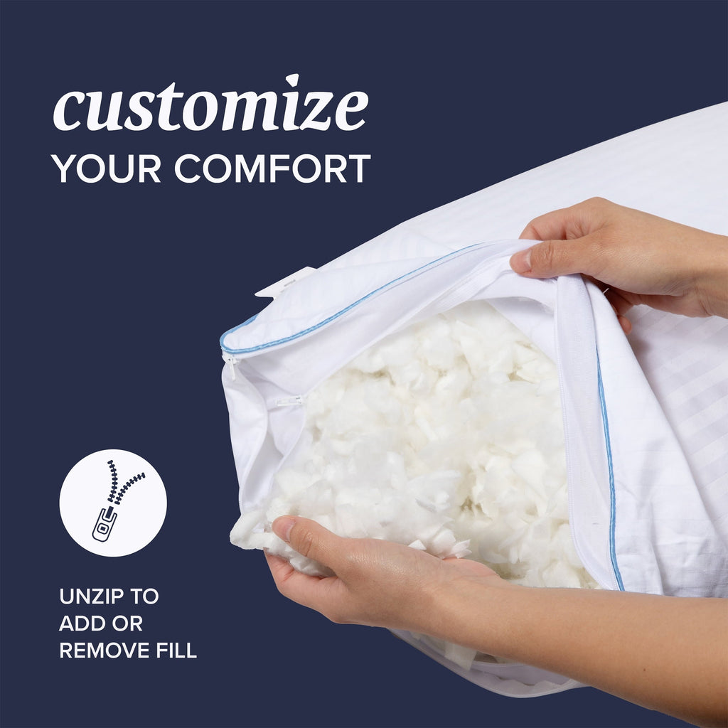 Orthopedic Support Customizable Memory Foam Queen Pillow 1Pack, Adult - Ergonomic Memory Foam Pillow for Neck Pain Support Detail
