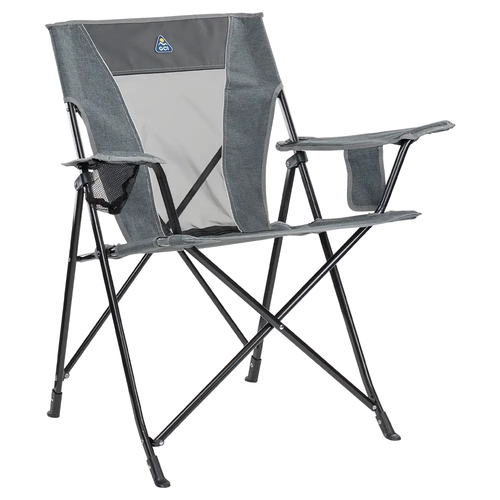Lightweight Messenger Comfort Quad Chair - Choice 989 - Space-Saving Micro-Folding Chair for Backpacking - Heathered Pewter
