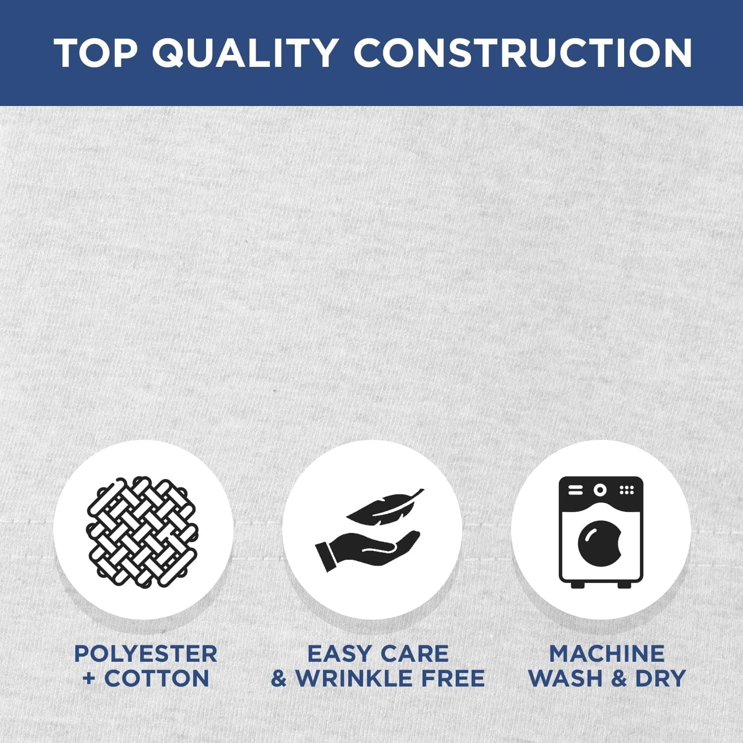 Premium Egyptian Cotton 2 Pack Fitted Hospital Bed Sheets with Elastic All Around for a Perfect Fit - Cotton Rich Soft Knitted Jersey Sheet, ... - Breathable Egyptian Cotton Flat & Fitted Sheets Detail