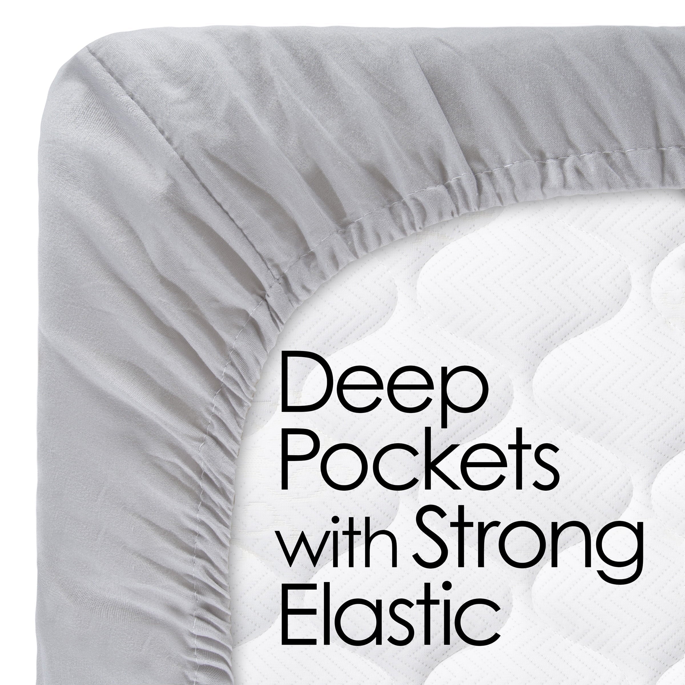 Premium Egyptian Cotton Set- 3 Piece Bed Linens-Fitted & Flat s, Plus A Pillowcase-Wrinkle, Stain & Fade Resistant (Twin, White) - Cooling Hotel Quality Bedding Sheets and Pillowcases Detail
