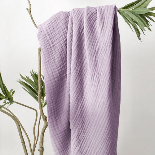Cozy Fleece 100% Cotton Muslin Blanket Large 50" x 70", 6 Layers Lightweight and Breathable Throw Blankets for Couch, Soft Coolin... - Lightweight Plush Warm Blanket for All Seasons Detail