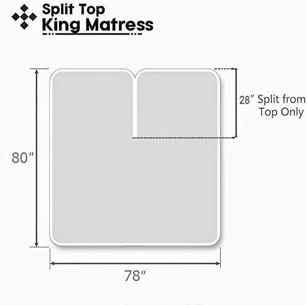 Cooling Sateen Top Split King 100% Egyptian Cotton 1000 Thread Count, Adjustable Beds -Top Split King Sheets Sets (4 Pcs) Split Down... - Luxury Bed Sheet Set with Deep Pockets Detail