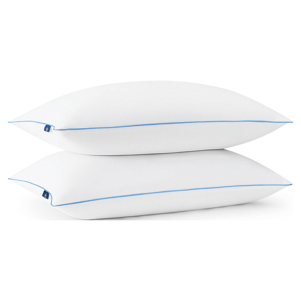 Ergonomic Memory Foam Cool Nites Bed Pillow, Standard/Queen, 2 Pack - Hotel Quality Plush Sleeping Pillows Detail