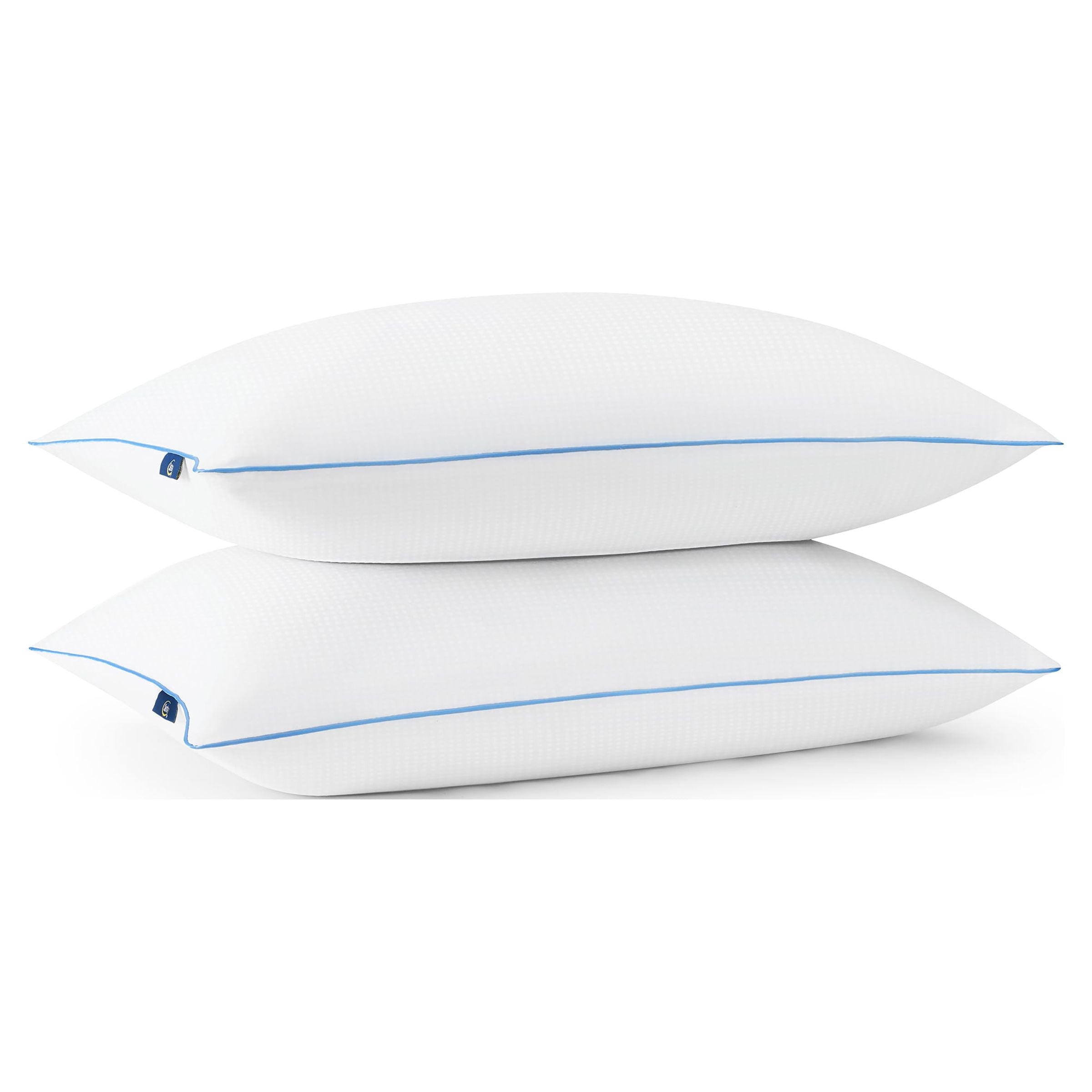 Ergonomic Memory Foam Cool Nites Bed Pillow, Standard/Queen, 2 Pack - Hotel Quality Plush Sleeping Pillows Detail