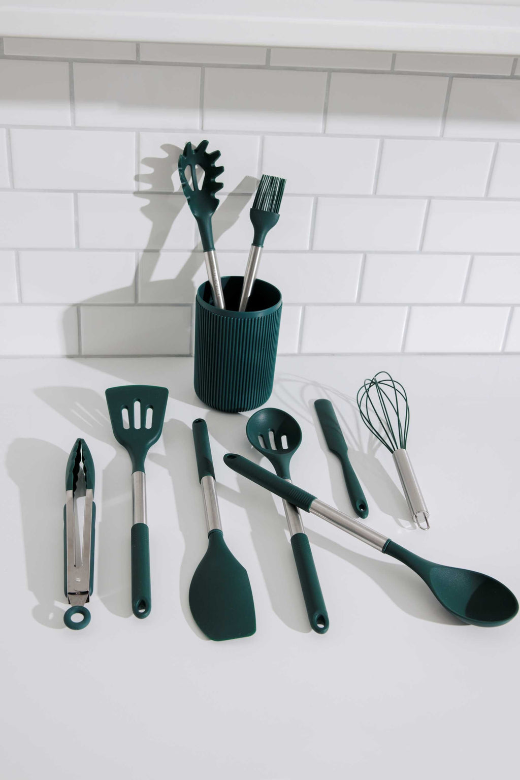 High-Precision 10-Piece Silicone Gadget Set - Green - Professional Kitchen Tool for Culinary Enthusiasts Detail