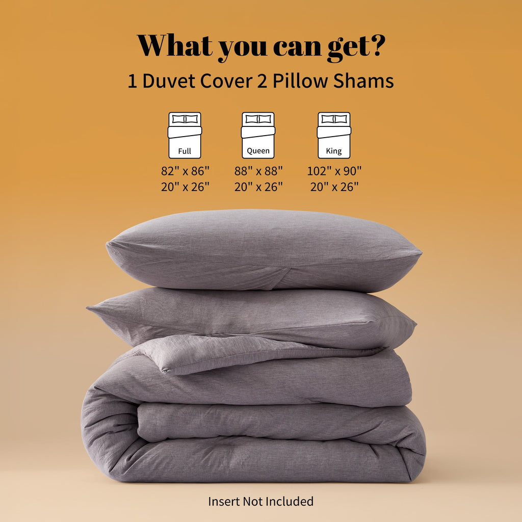 Hypoallergenic Cloud Washed Comforter Set Full Size - 3 Pieces Soft Luxury Cationic Dyeing Bedding Sets, Linen-Like Texture Breathable Wri... - All-Season Down Alternative Comforter Insert Detail