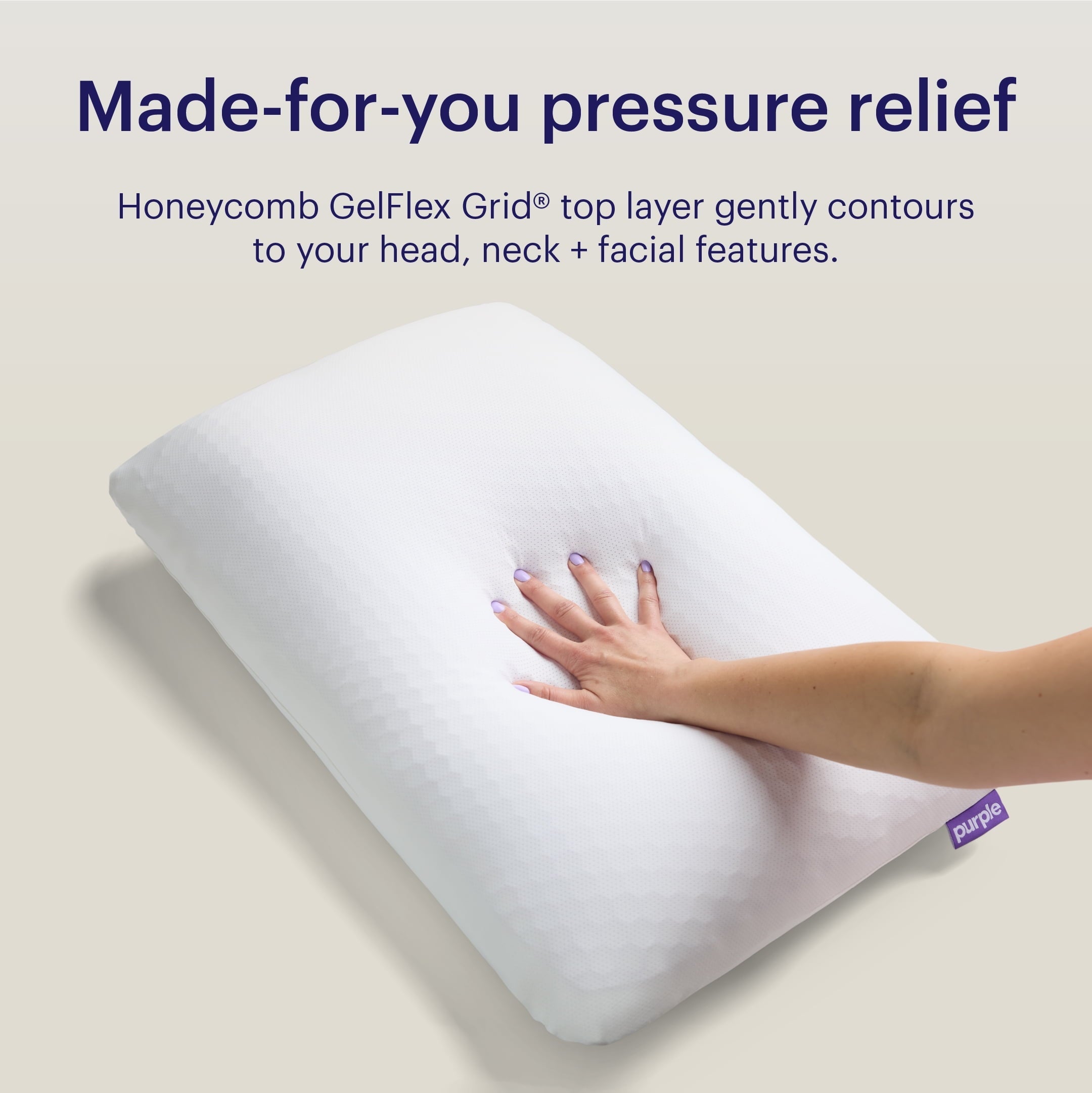Decorative Plump GridCloud Pillow, Honeycomb Gelflex Top Layer, Hypoallergenic, Down - Alternative - Decorative Throw Pillow Cushion for Sofa & Bed Detail