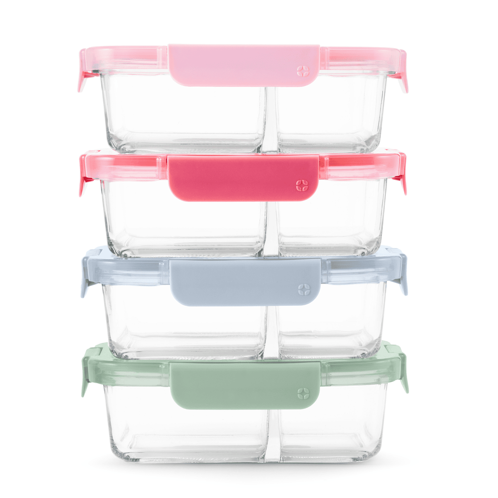 Deliciously Squishy 8pc 3.4 Cup Divided Glass Meal Prep Set - Squishy Dohnut Sweet Treat Shaped Stress Toy Detail