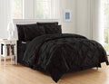 All-Season 8 Pieces Prestige Soft and Comfortable Collection Comforter Set, Full/Queen, Black - Luxurious Quilted Duvet Cover Set - Default Title