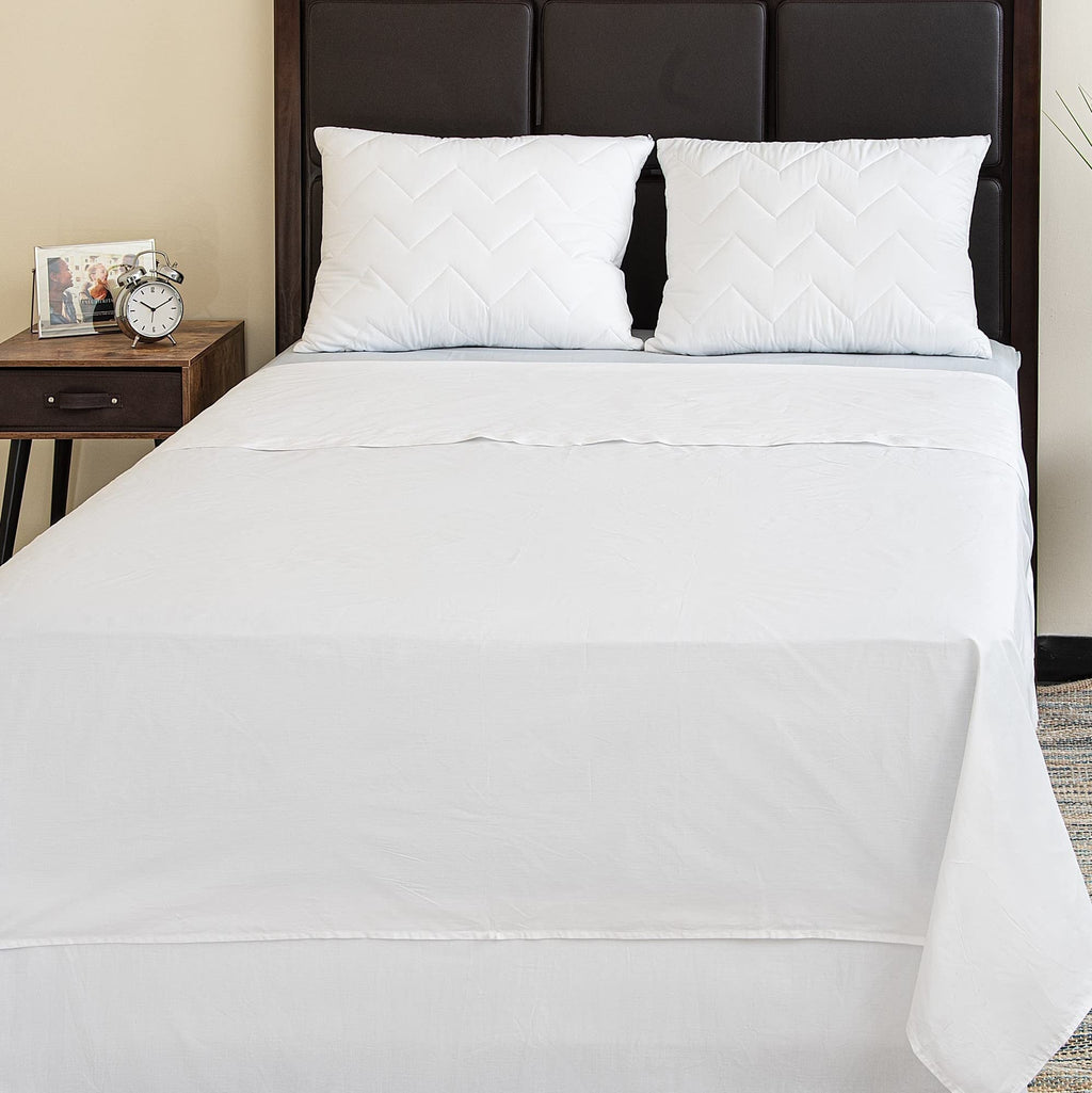 Wrinkle-Resistant Oversized King Size Flat Sheet for Bed - 100% Cotton - Durable and Comfortable with 200 Thread Count - Soft, Breathea... - Breathable Egyptian Cotton Flat & Fitted Sheets Detail