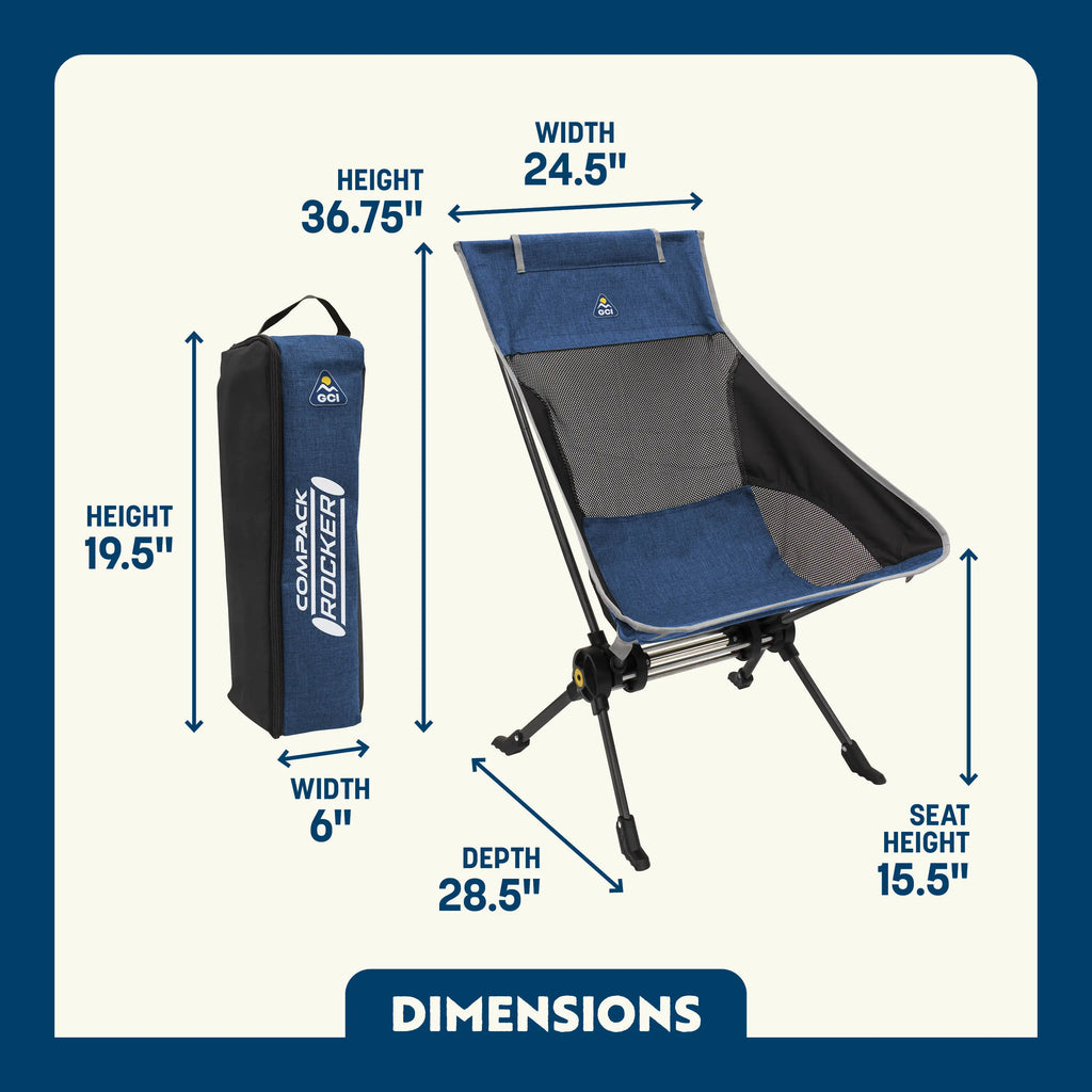 Patented Spring-Action ComPack Rocker - Choice 980 - Patented Spring-Action Rocking Chair for Camping Detail
