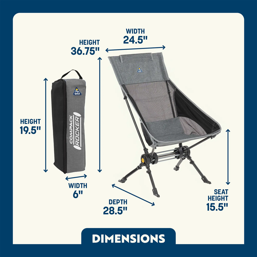 Patented Spring-Action ComPack Rocker - Choice 980 - Patented Spring-Action Rocking Chair for Camping Detail
