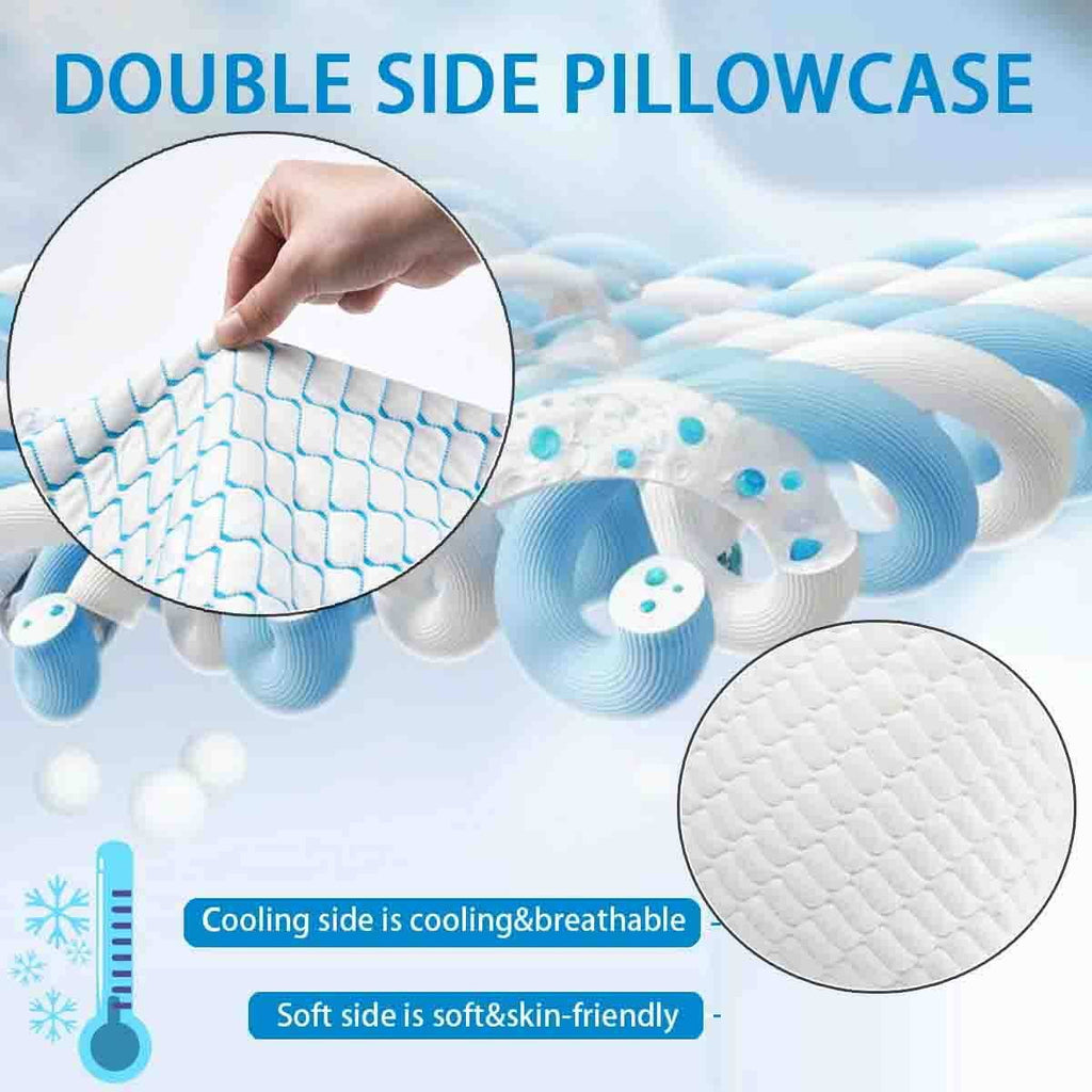 Fluffy Shredded Pillows for Sleeping (2-Pack), Luxury Hotel Pillows Queen Size Set of 2,Bed Pillows for Side and Back Sleeper (Queen) - Decorative Throw Pillow Cushion for Sofa & Bed Detail