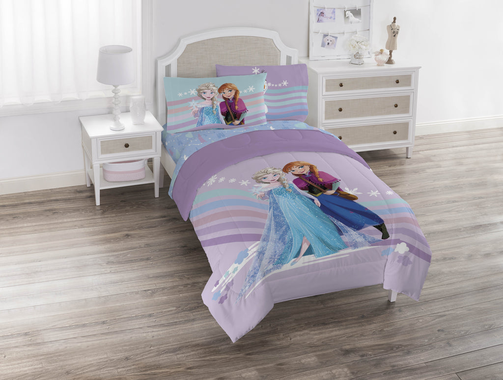 Fluffy Down Alternative The Poet Inside 5 Piece Twin Size Kids Comforter Set wth Sham - Super Soft Elsa Bed Set for Kids - All-Season Down Alternative Comforter Insert Detail