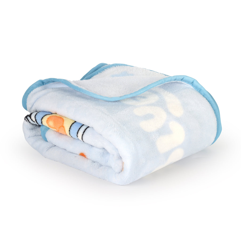Decorative Knitted Family Kids Throw Blanket, Soft Coral Fleece, Multicolor, 46" x 60" - Lightweight Plush Warm Blanket for All Seasons Detail