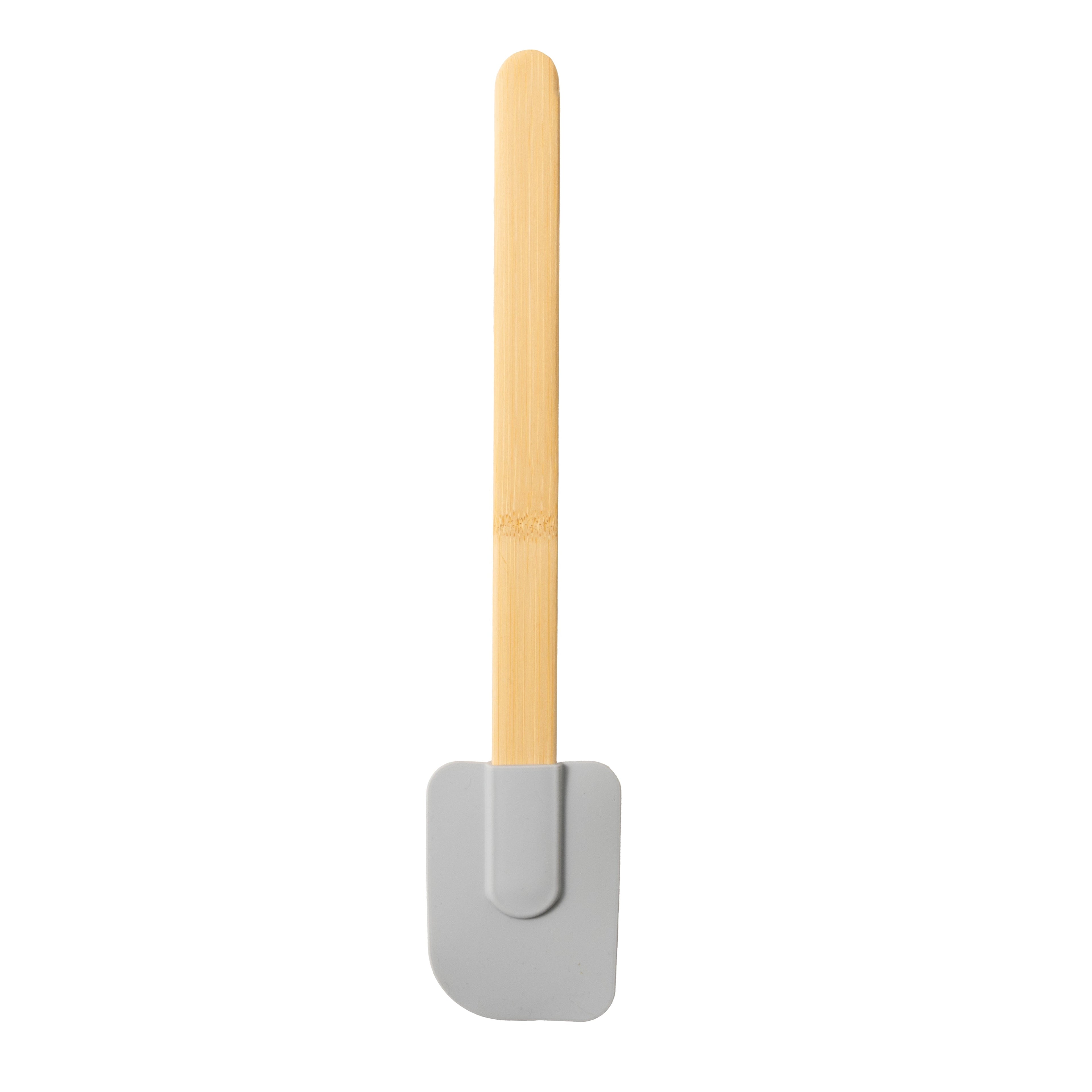 Durable Steel Silicone Spatulas Set 4 with Bamboo Handles, Blue - Multi-Purpose Hand Tool for Daily Meal Prep Detail