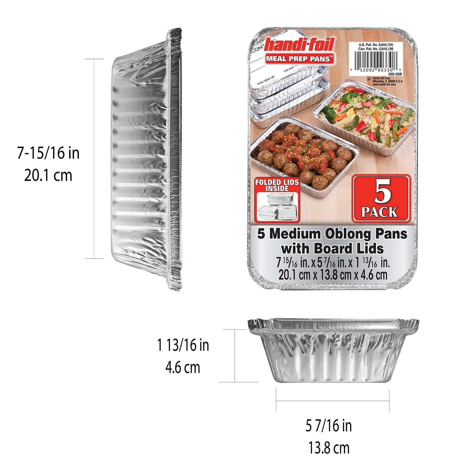 Deliciously Squishy Aluminum Meal Prep Pan with Lids, 5 Count - Playful Star & Heart Shaped Geometric NeeDoh Detail