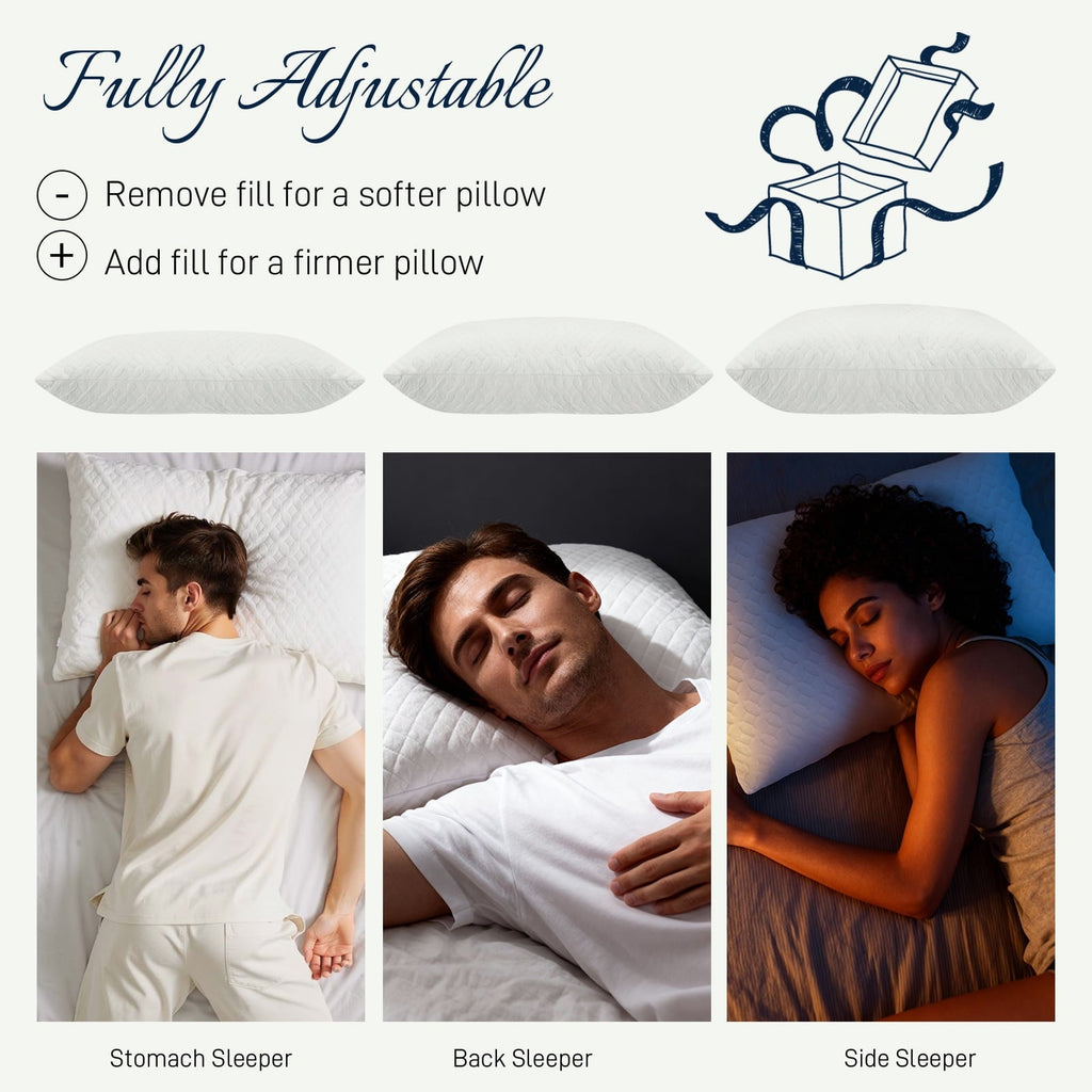Ergonomic Memory Foam Bed Pillows Cross Cut Memory Foam For Sleeping,Queen Size Bedding Pillow(White), Original Pillow for Sleeping，Adjusta... - Decorative Throw Pillow Cushion for Sofa & Bed Detail