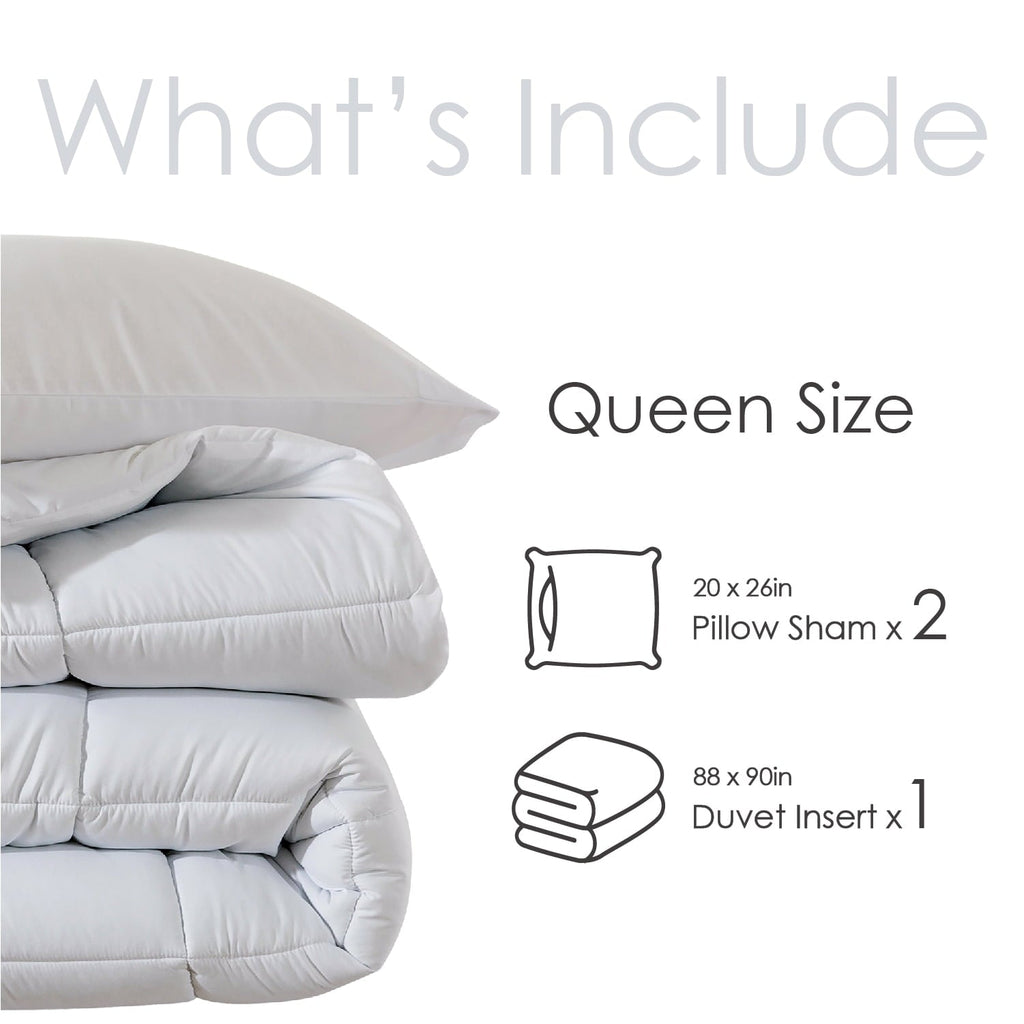 All-Season Queen Size 3-Piece All-Season Down Alternative Comforter Set Deep Black (Comforter and Pillowcase Bedding Set / bed i... - Luxurious Quilted Duvet Cover Set Detail