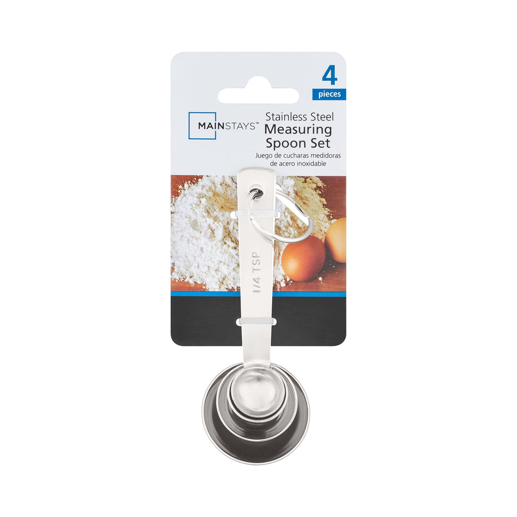 Multi-Functional Kitchen Stainless Steel 4-Piece Nesting Measuring Spoons Set, Stainless Steel Finish - Kitchen Gadget Tool for Quick Food Prep Detail