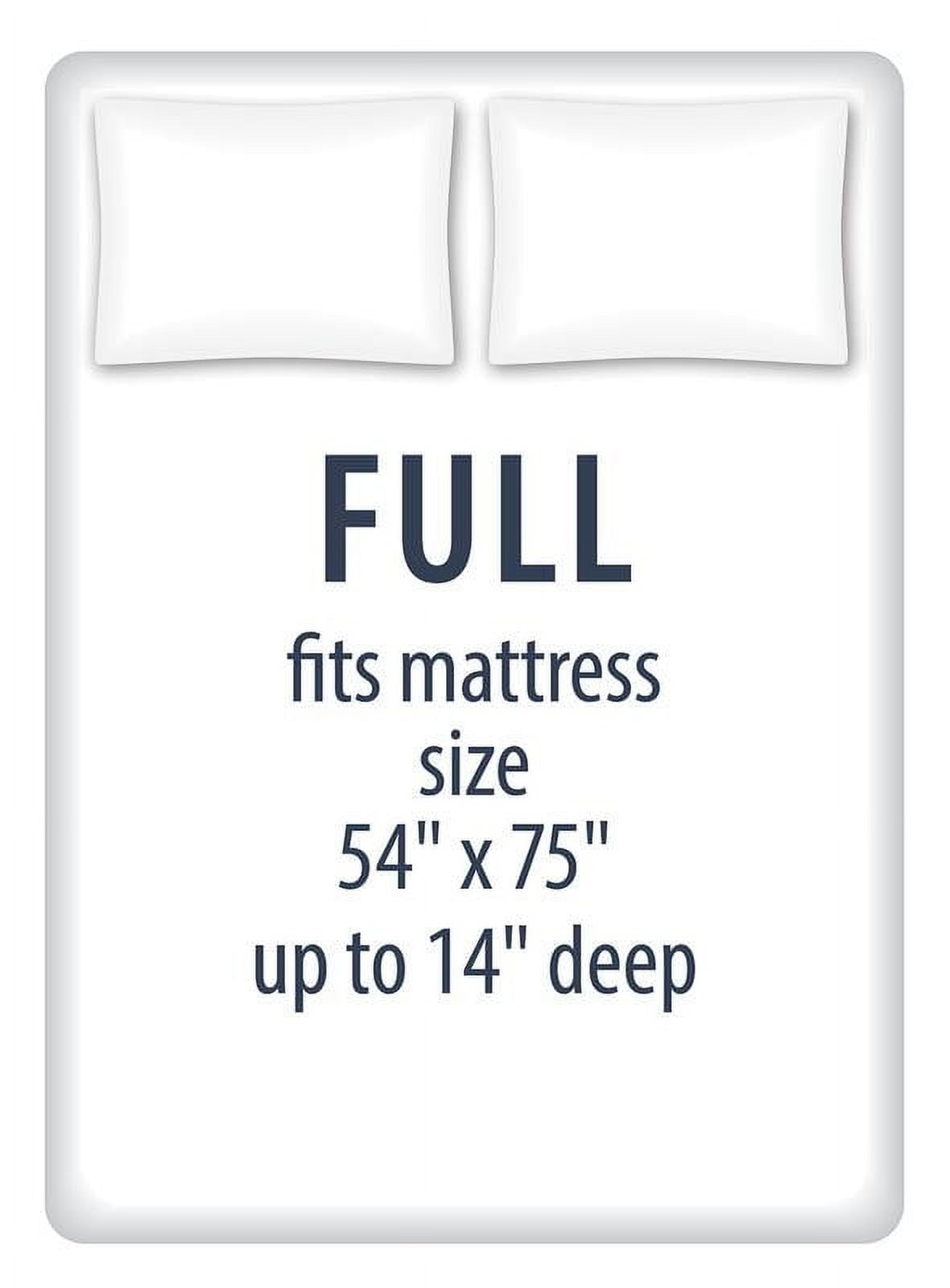 Wrinkle-Resistant Kids Soft Microfiber Sheet Set, Navy Blue Stars, Full, 4 Pieces, Easy Care - Luxury Bed Sheet Set with Deep Pockets Detail