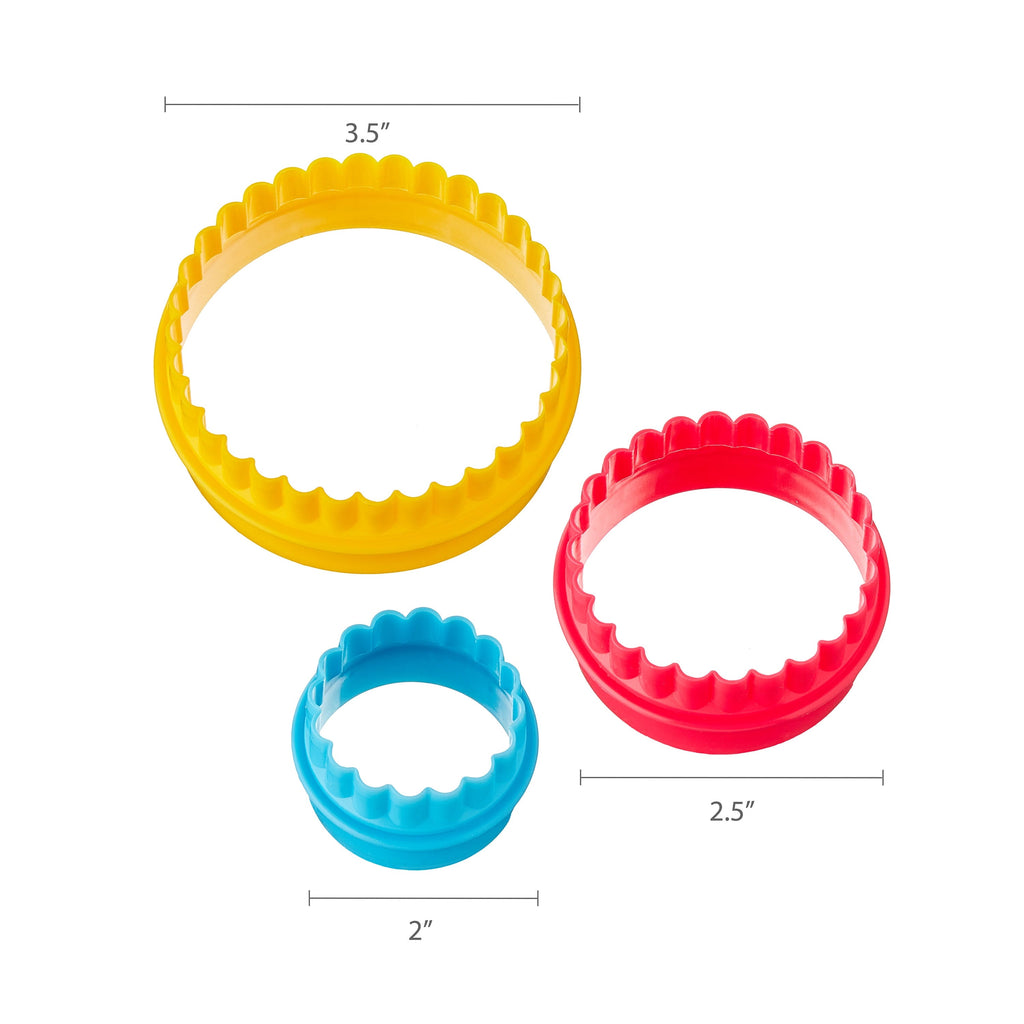 Innovative Round Double-Sided Plastic Cookie Cutter Set, 5 Pieces - Innovative Kitchen Helper for Modern Cooking Detail