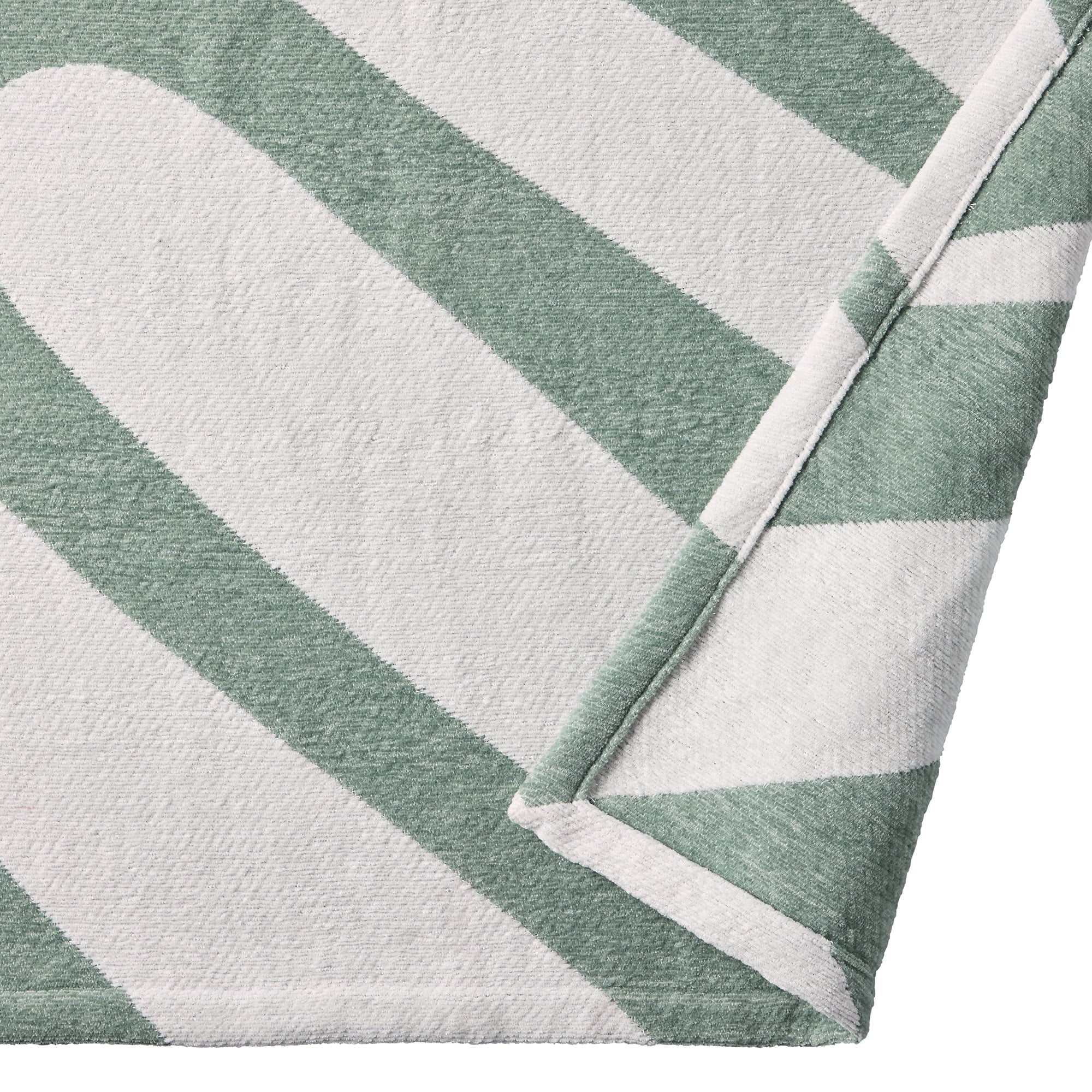 Cozy Fleece Chenille Jacquard Soft Throw Blanket, Soft Sea - Cozy Fleece Throw Blanket for Couch & Bed Detail