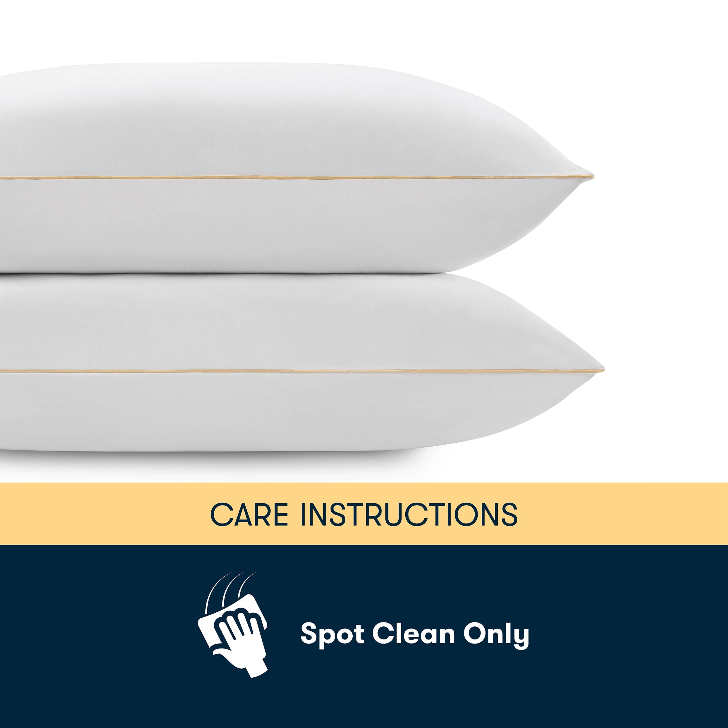 Orthopedic Support pedic Bounce Back Standard/Queen Bed Pillow, Hypoallergenic Fill - Hotel Quality Plush Sleeping Pillows Detail